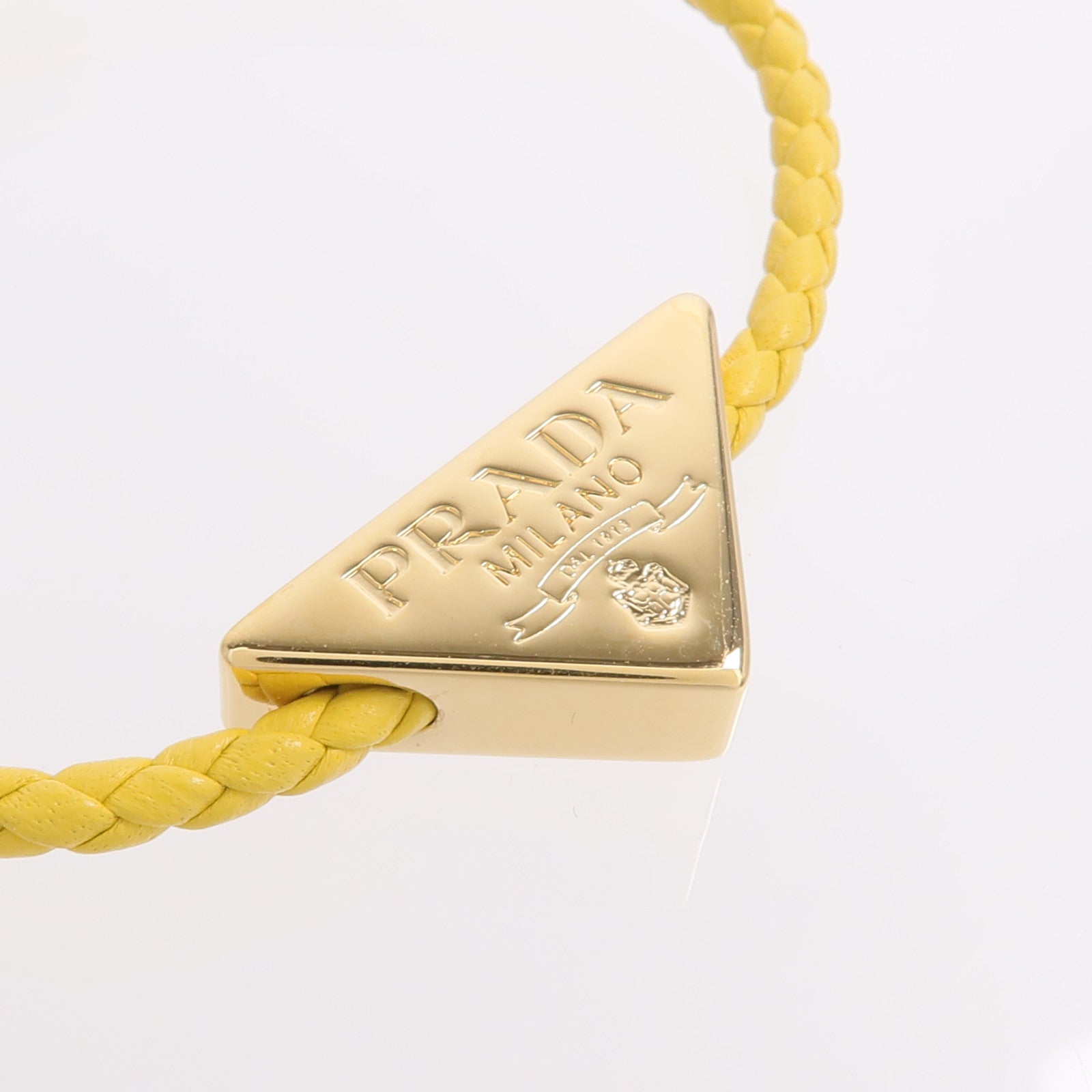 PRADA 牛皮皮革Braided Bracelet手帶