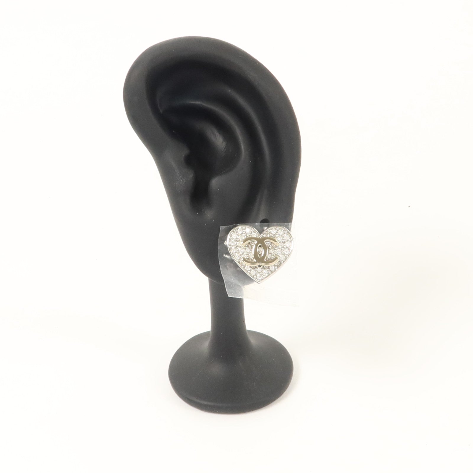 CHANEL 金屬/水晶Pierced Earring耳環