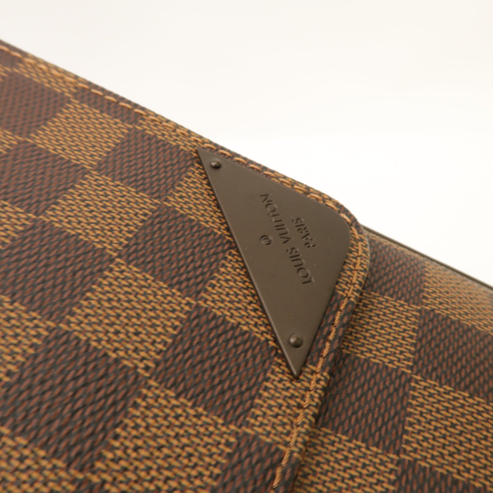 LOUIS VUITTON 【激減優惠】Damier Shelton GM金扣肩背袋啡色