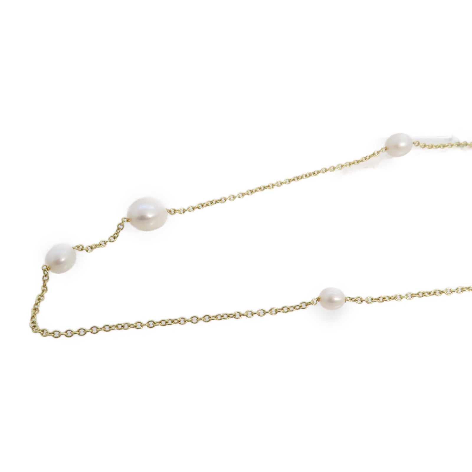 TIFFANY＆CO 18K黃金/珍珠Pearl Necklace金扣項鏈
