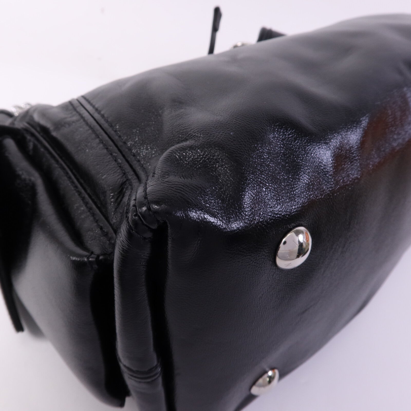 LOUIS VUITTON 羊皮皮革Carry All Vibe PM銀扣手挽肩背兩用袋