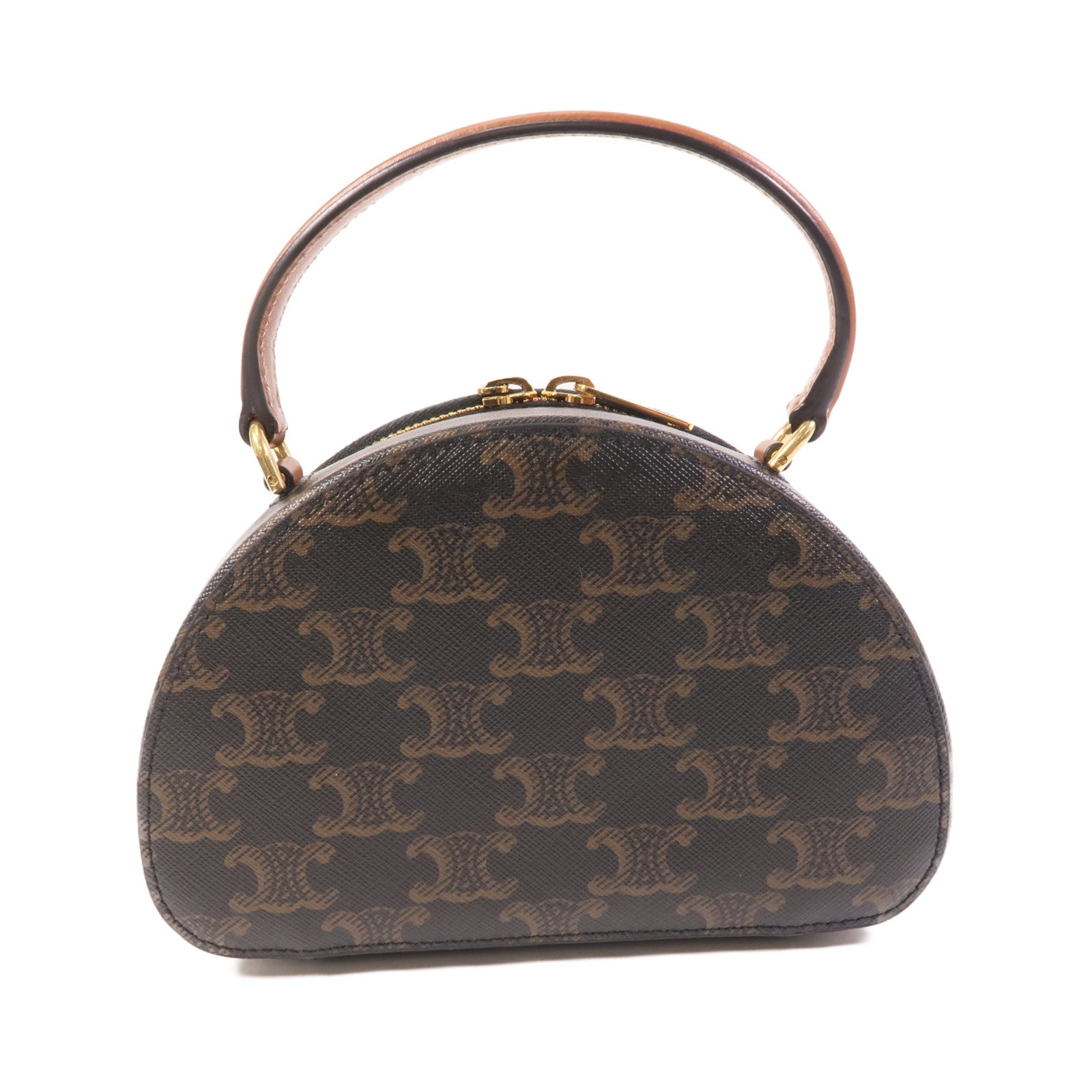 CELINE 【激減優惠】塗層帆布Half Moon Case金扣手挽肩背兩用袋