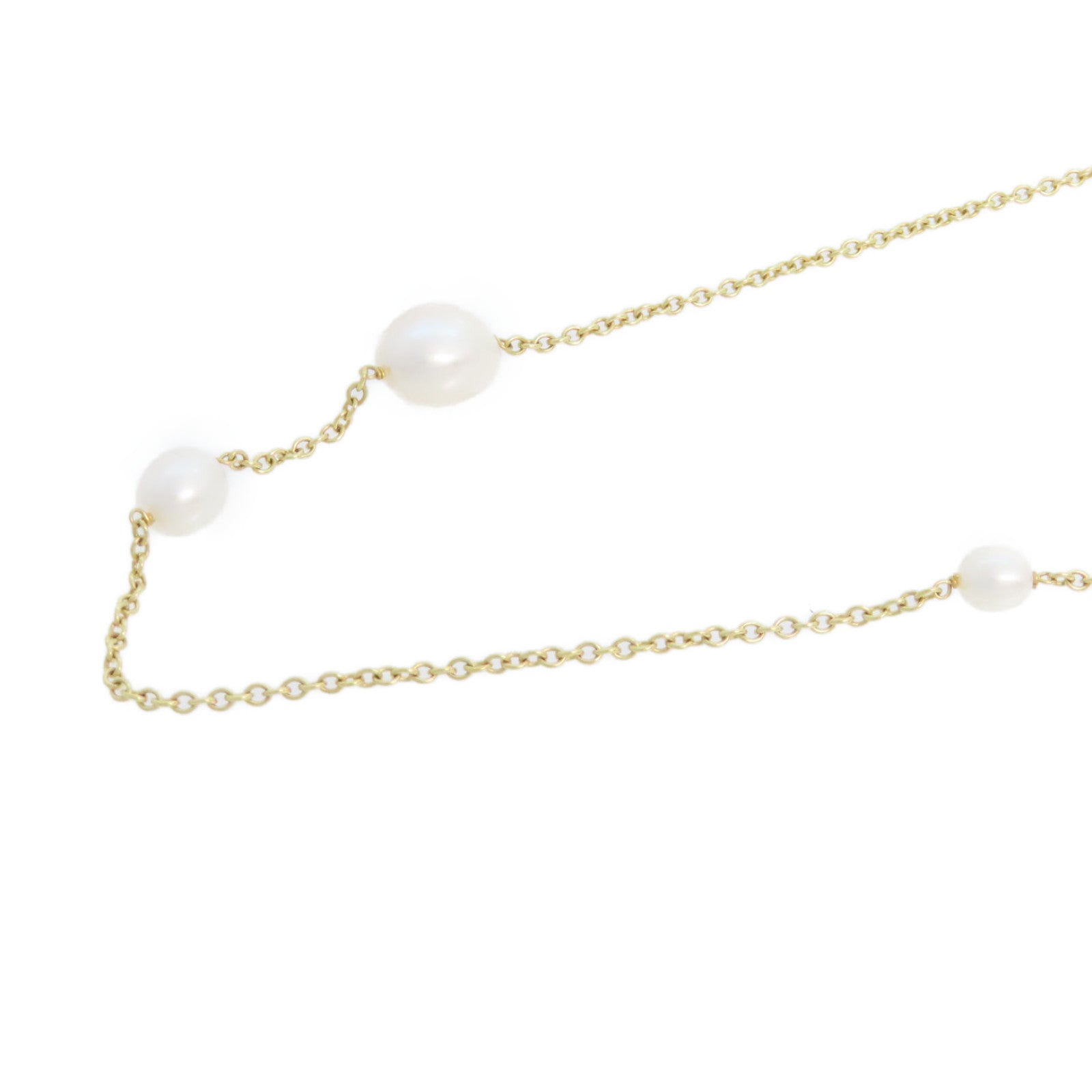 TIFFANY＆CO 18K黃金/珍珠Pearl Necklace金扣項鏈