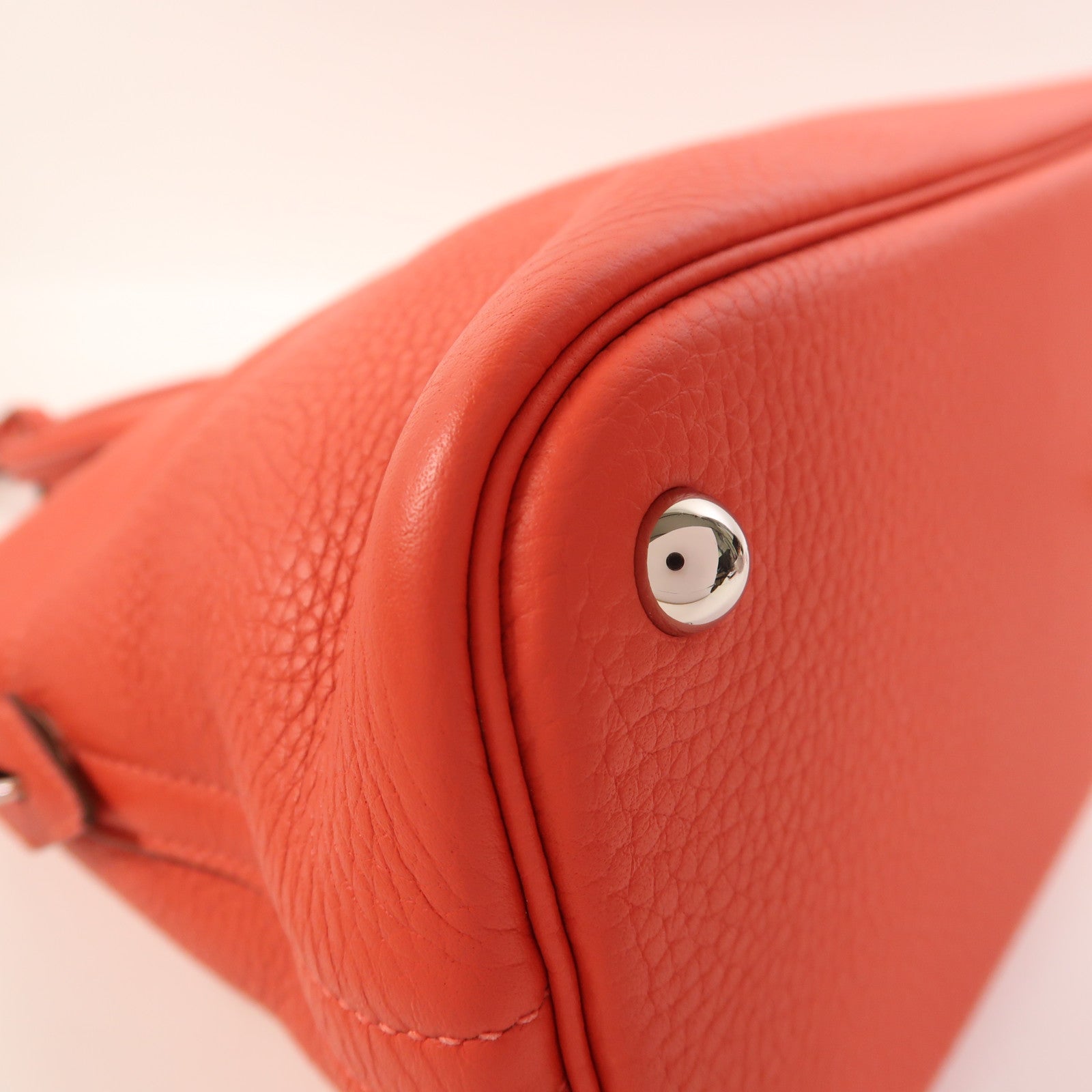 HERMES Clemence皮革Bolide 31銀扣手挽肩背兩用袋Rose Jaipur
