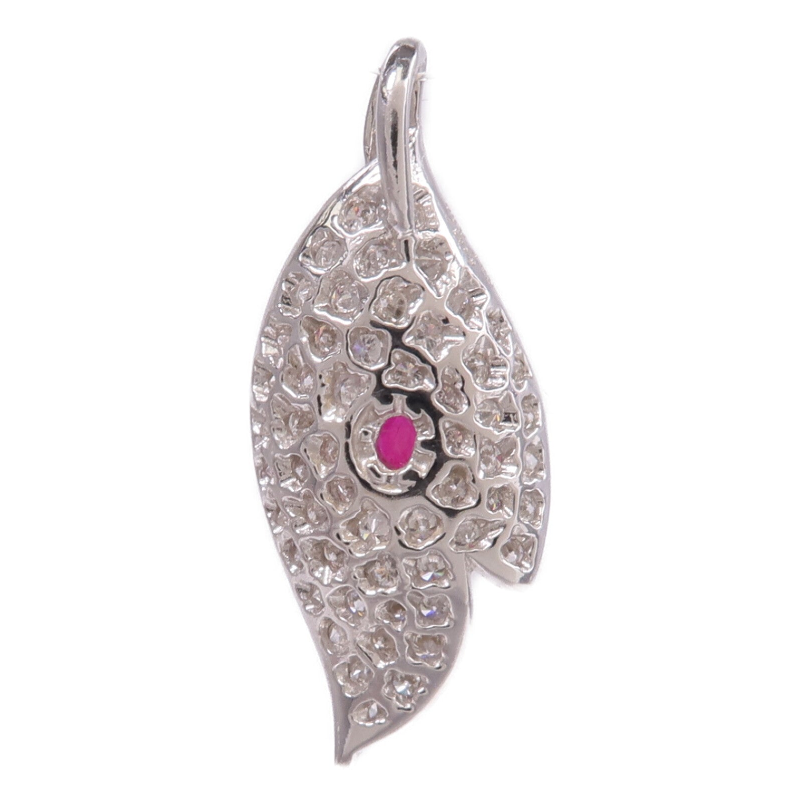 JEWELRY 18K白金Ruby Diamond Pendant Top紅寶石/鑽石吊墜