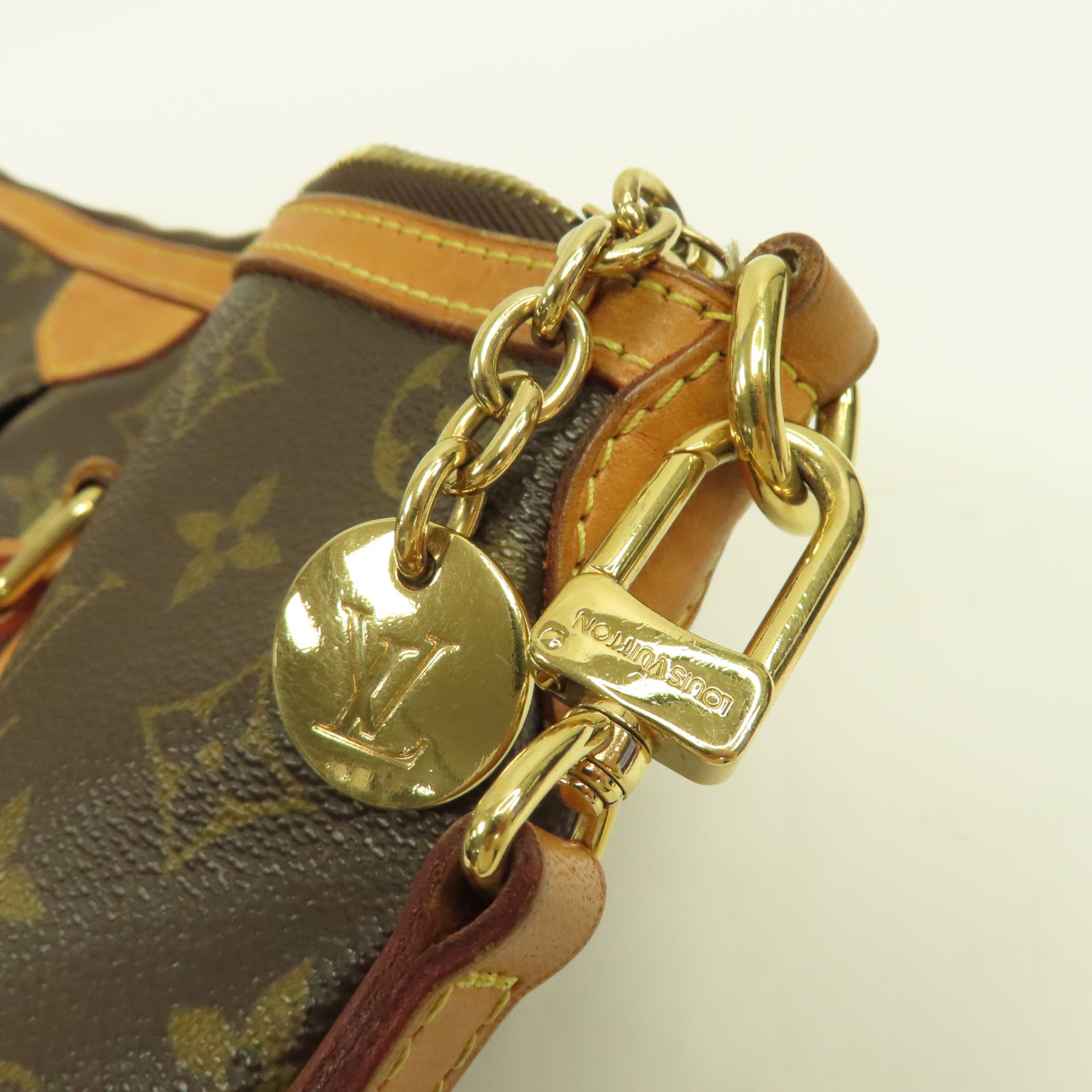 LOUIS VUITTON Monogram Palermo PM金扣手挽肩背兩用袋啡色