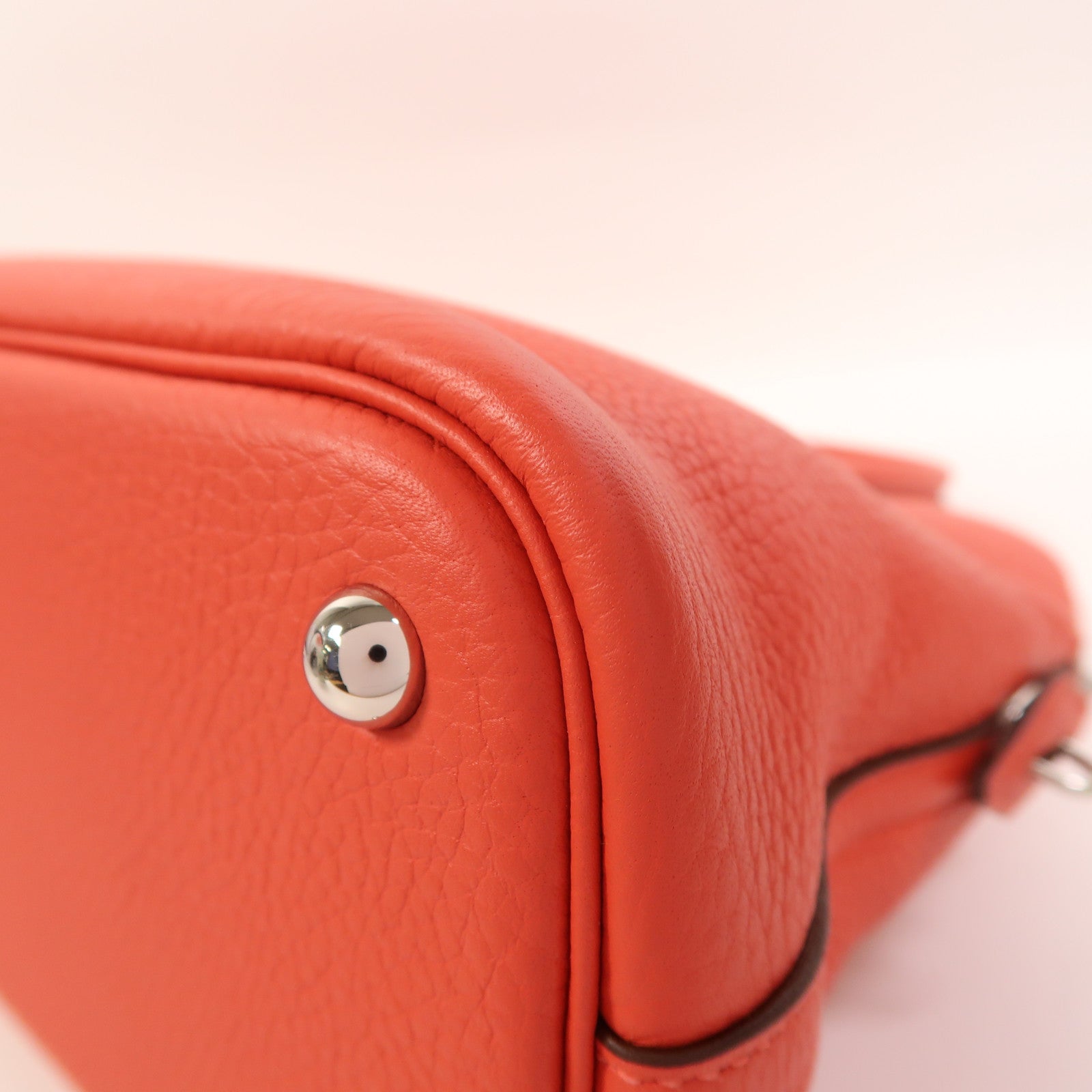 HERMES Clemence皮革Bolide 31銀扣手挽肩背兩用袋Rose Jaipur