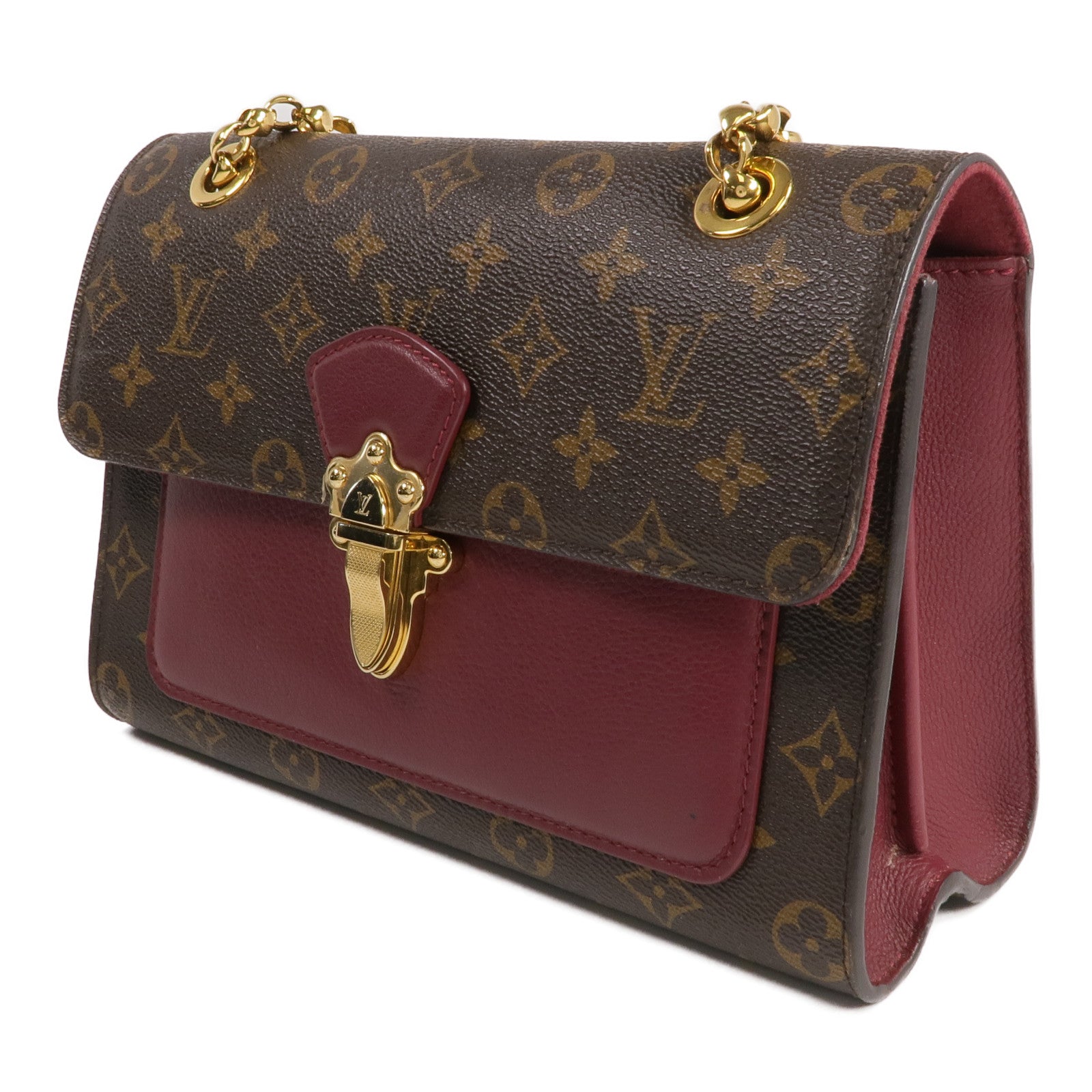 LOUIS VUITTON Monogram Victoire金扣鏈帶肩背袋