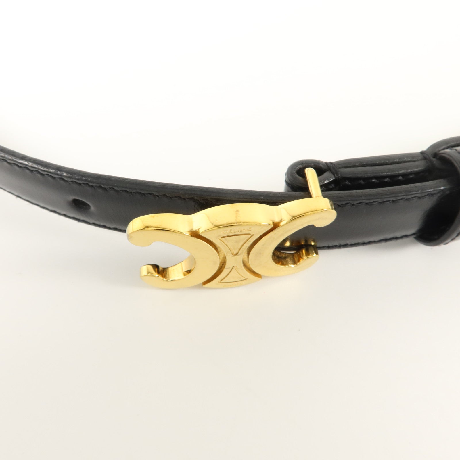 CELINE 牛皮皮革Triomphe Belt 80cm皮帶