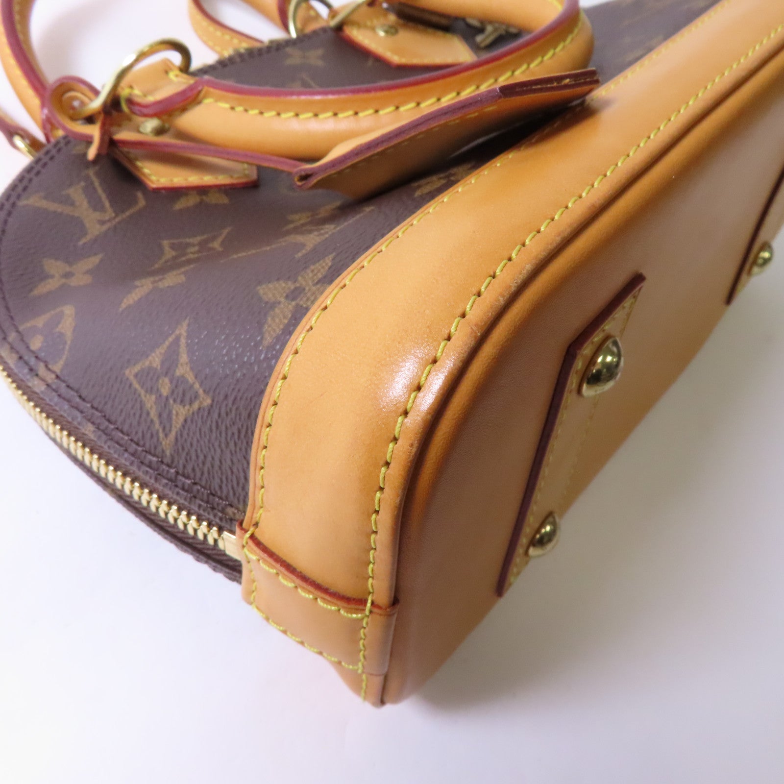 LOUIS VUITTON 【激減優惠】Monogram Alma BB金扣手挽肩背兩用袋啡色