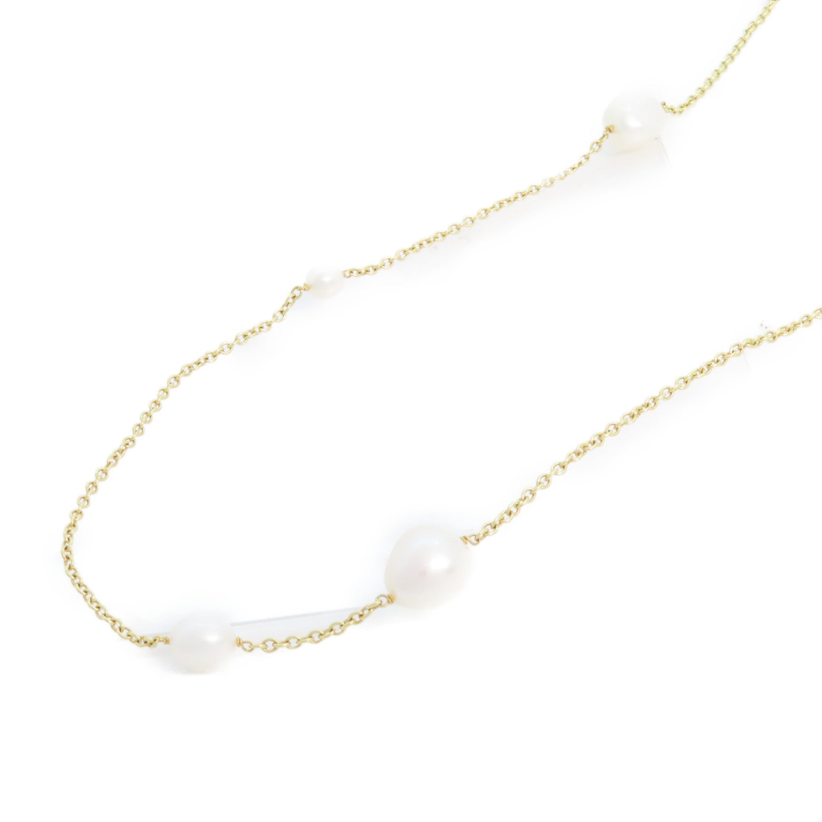 TIFFANY＆CO 18K黃金/珍珠Pearl Necklace金扣項鏈