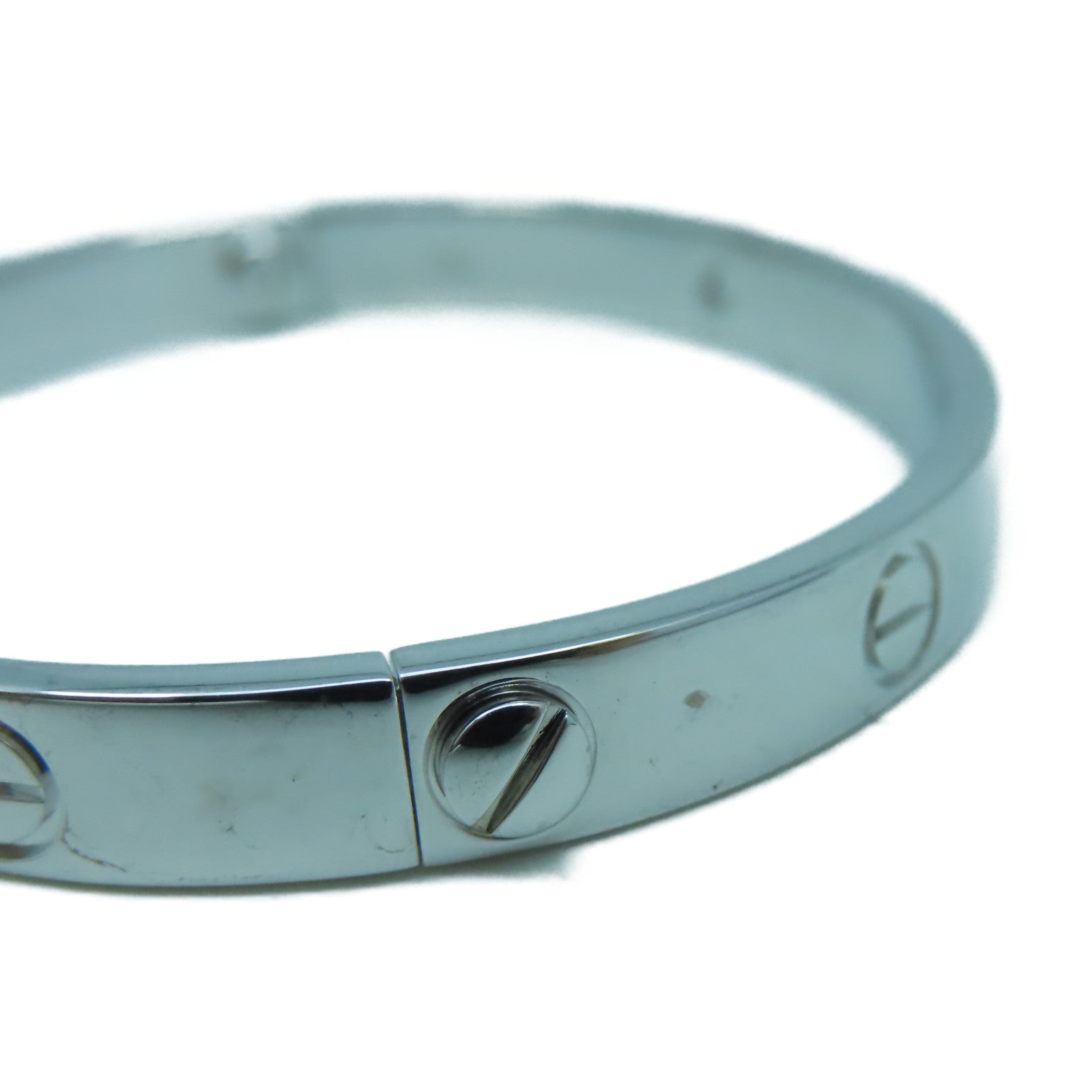 CARTIER 【激減優惠】18K白金4 Diamond Love Braceret手鐲銀色
