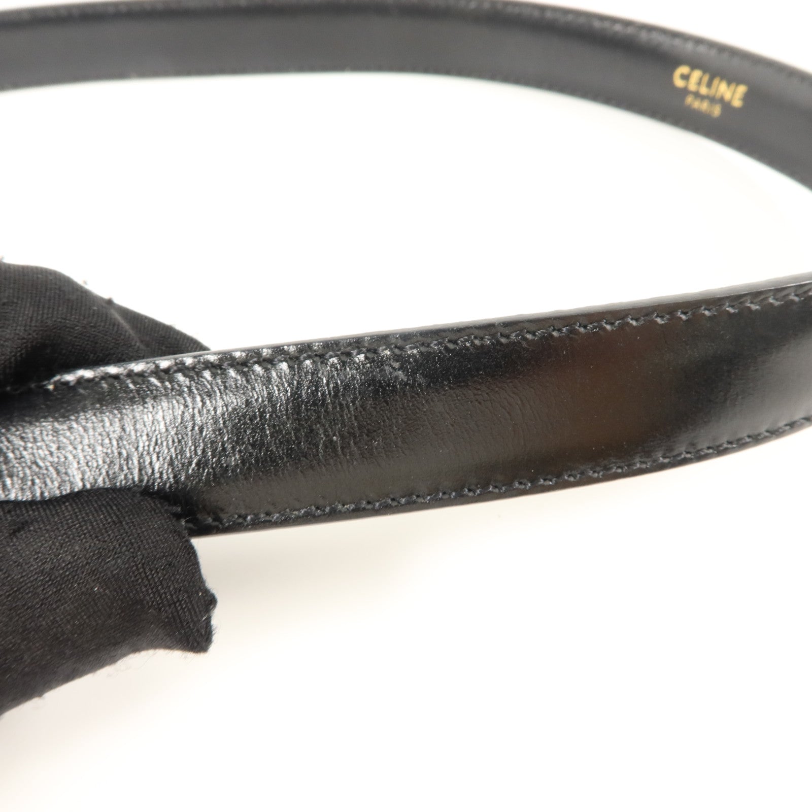 CELINE 牛皮皮革Triomphe Belt 80cm皮帶