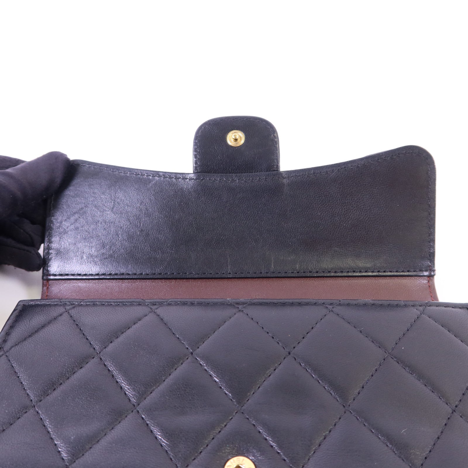 CHANEL 【激減優惠】羊皮皮革Long Wallet金扣長錢包