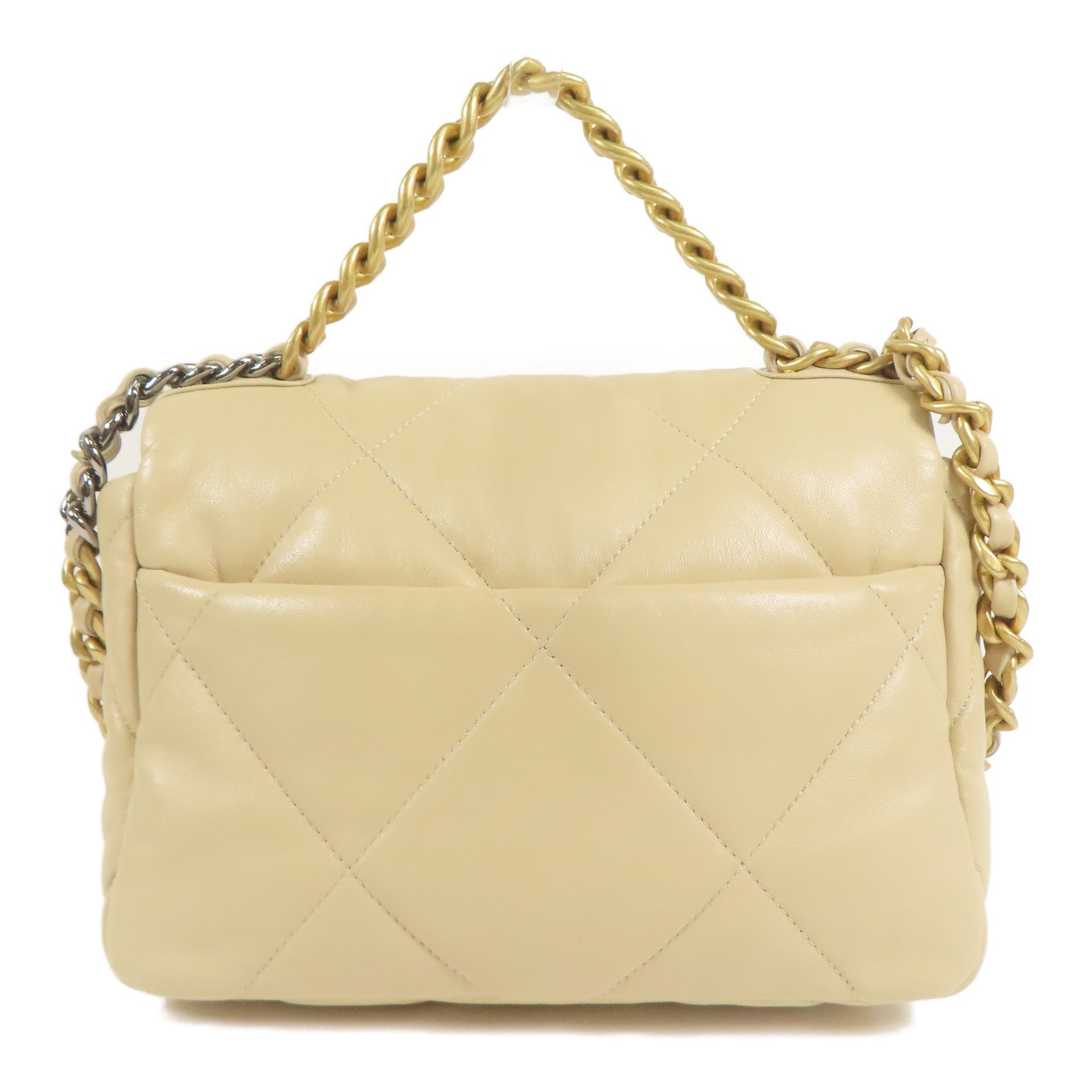 CHANEL 羊皮皮革C19手挽肩背兩用袋