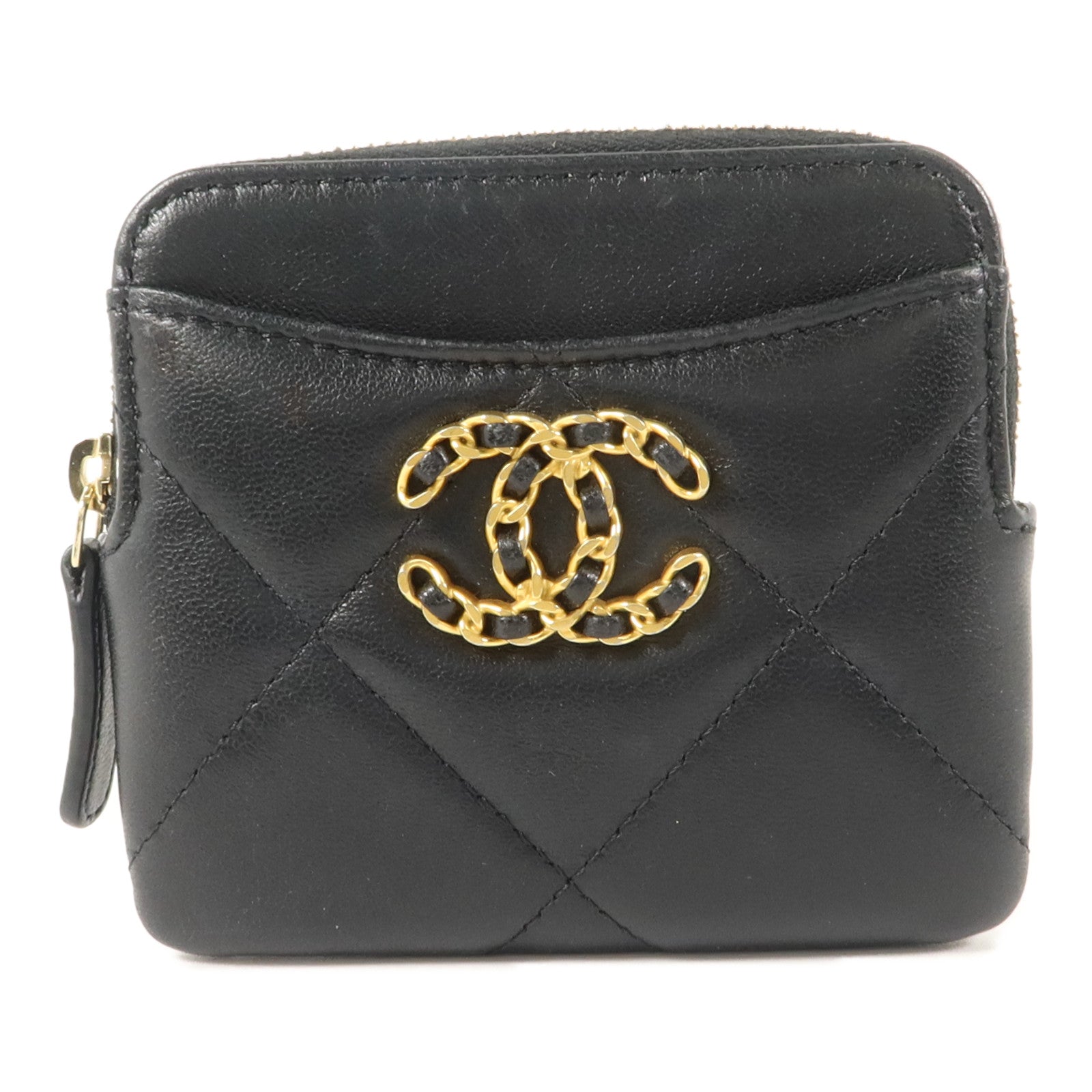 CHANEL 羊皮皮革C19 Zipped Card & Coin Case卡片套