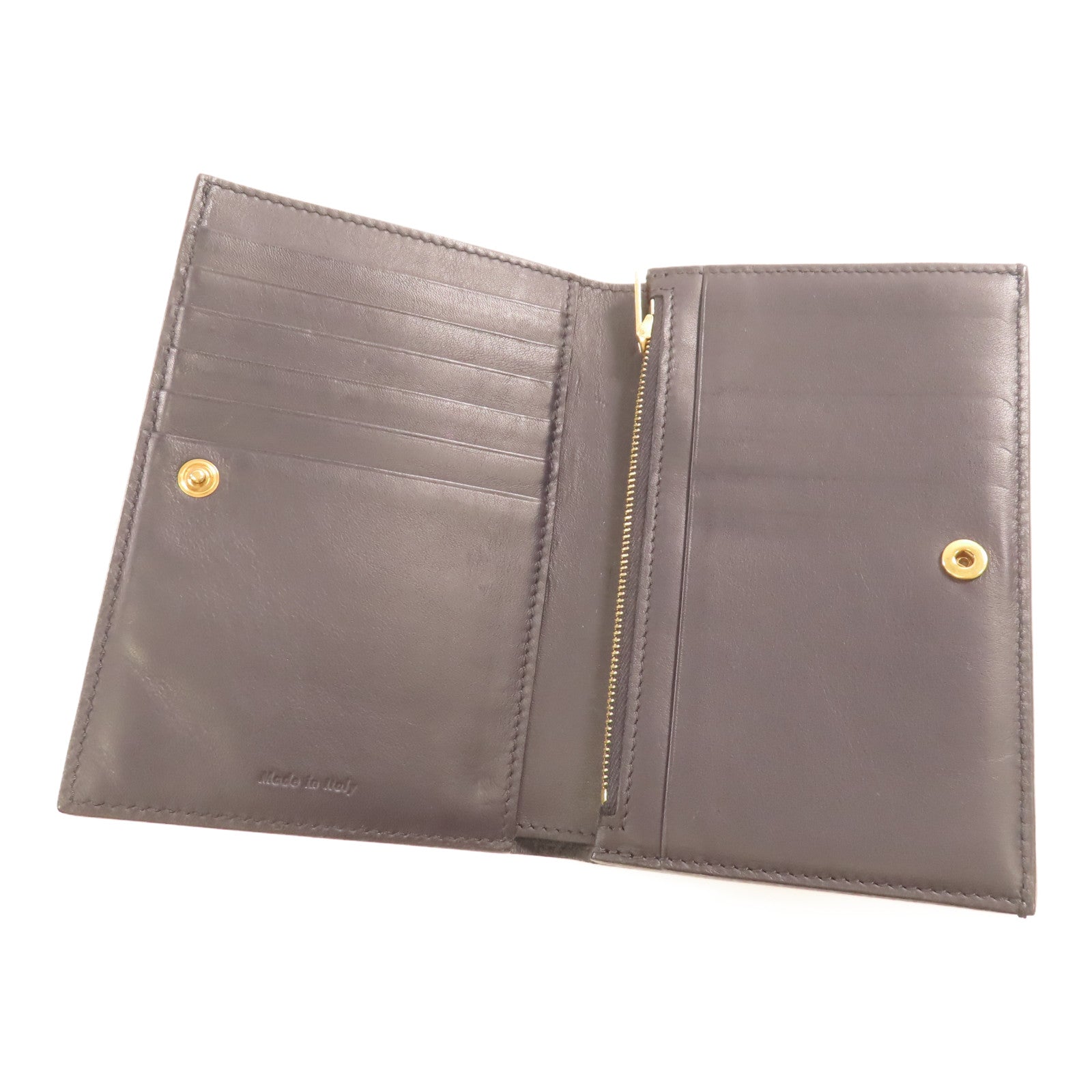 CELINE 【激減優惠】皮革Wallet金扣錢包藍色/紅色