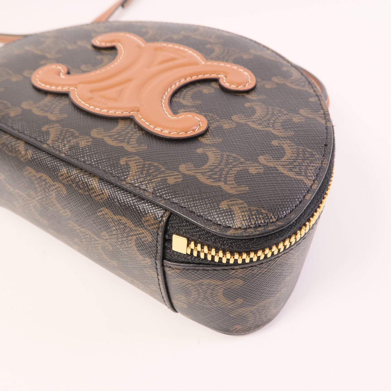 CELINE 【激減優惠】塗層帆布Half Moon Case金扣手挽肩背兩用袋