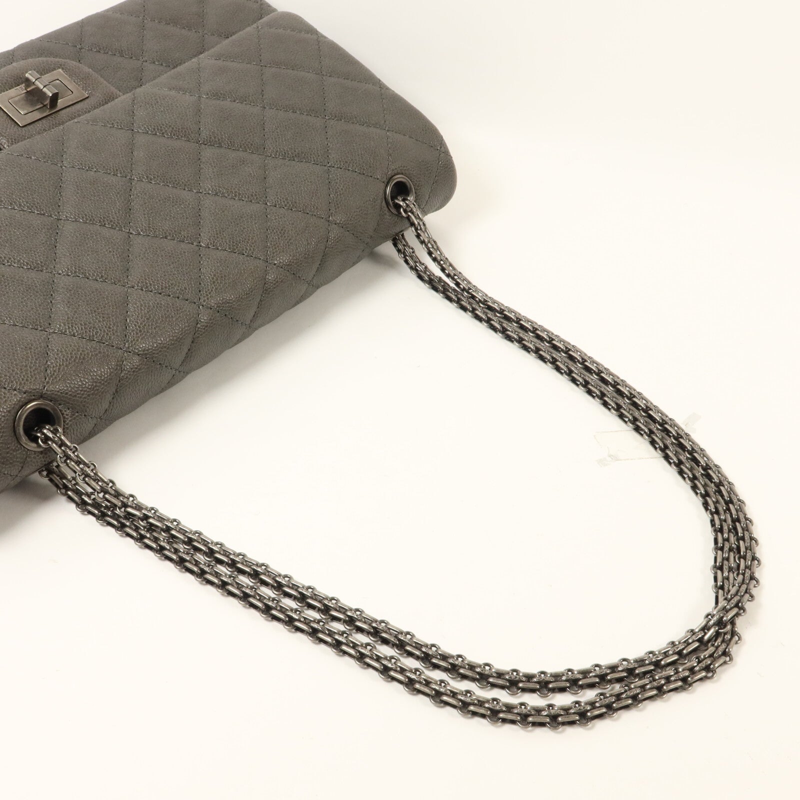 CHANEL 牛皮皮革2.55 Large鏈帶肩背袋