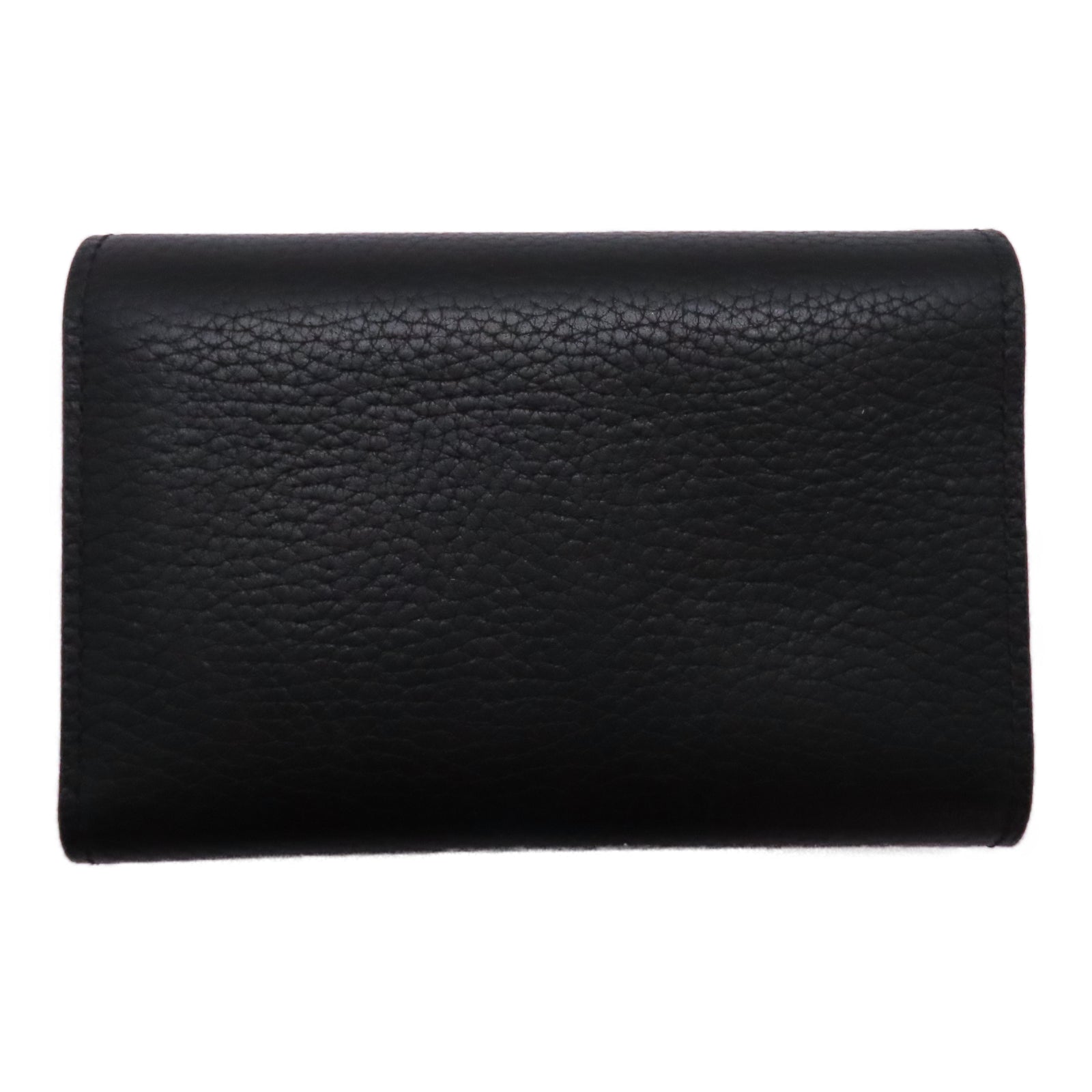 LOUIS VUITTON Taurillon Capucines Compact Wallet金扣錢包黑色