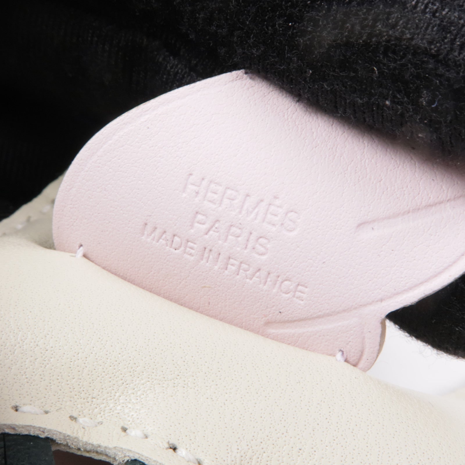 HERMES Milo皮革/Swift皮革Rodeo Pegase PM掛飾Craie/Vert Cypres/Mauve Pale