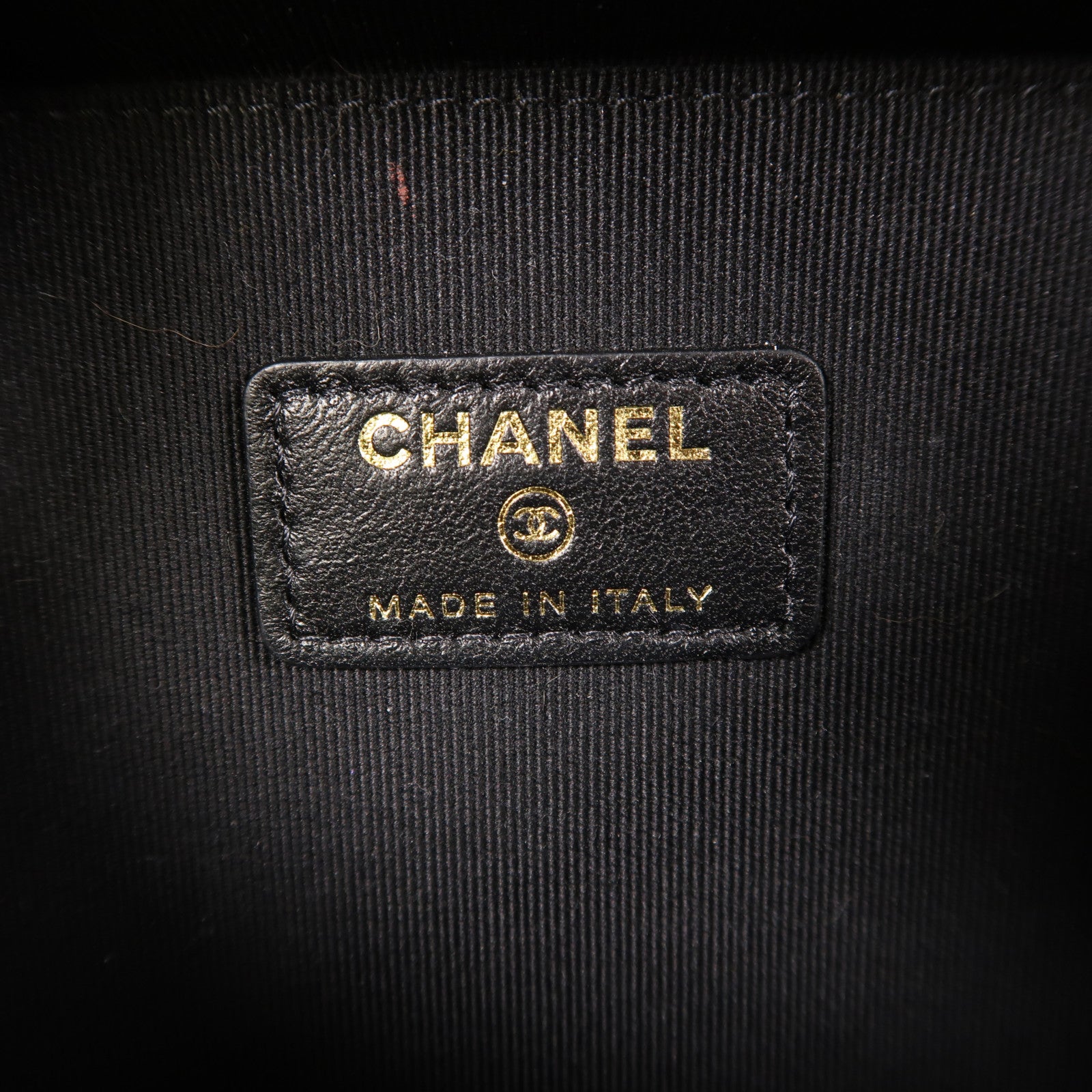 CHANEL 牛皮皮革Vanity Case金扣手挽肩背兩用袋