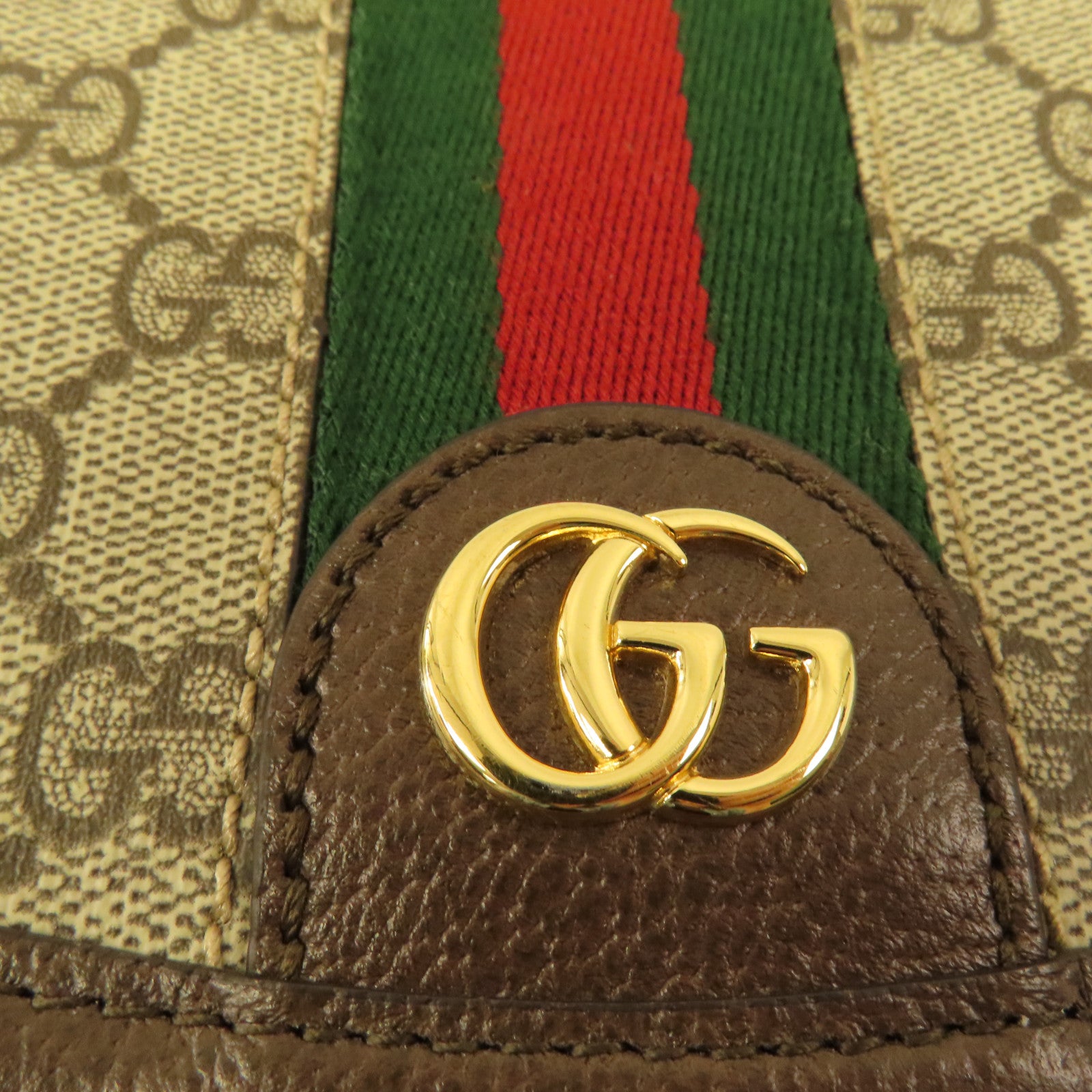 GUCCI 塗層帆布Ophidia GG金扣肩背袋