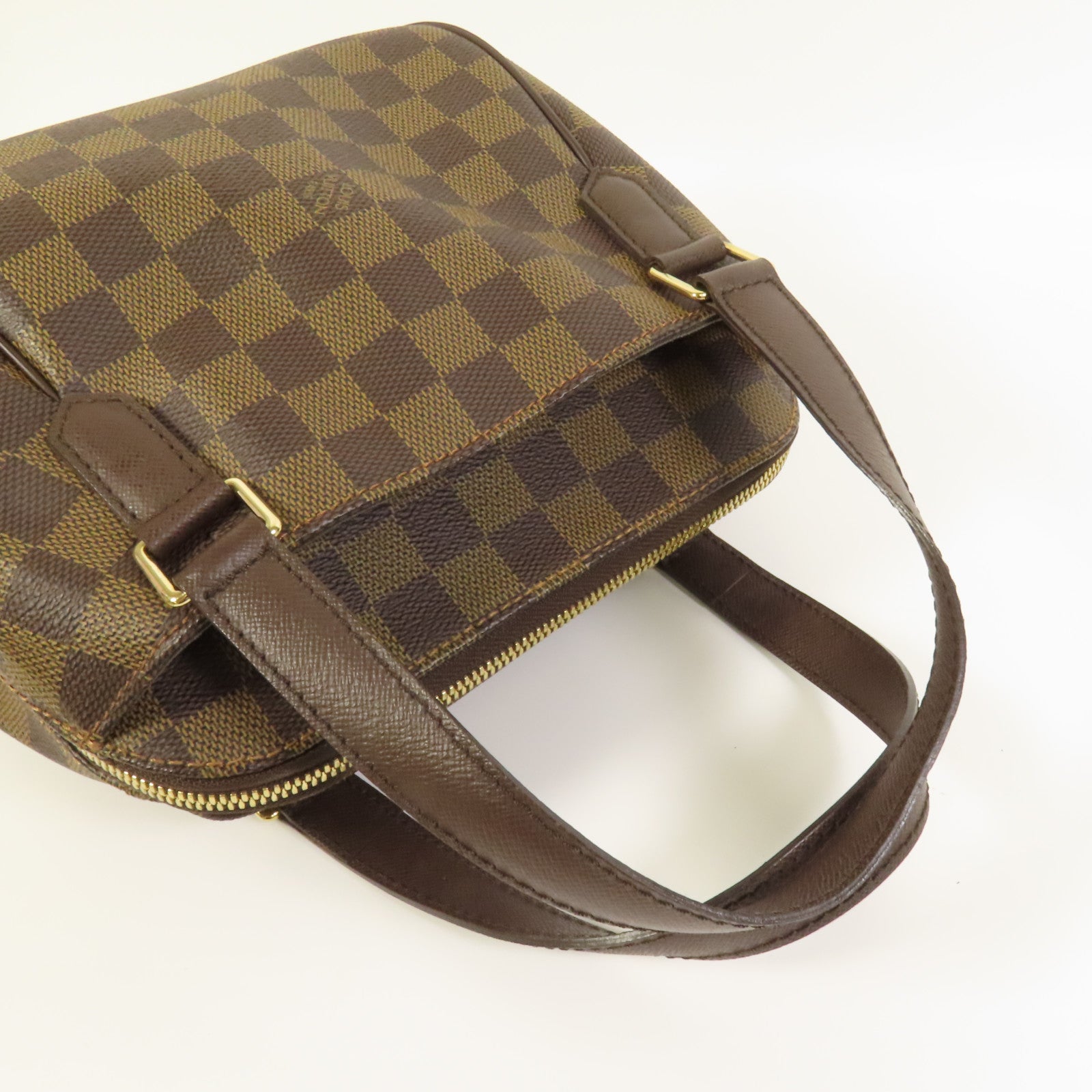 LOUIS VUITTON Damier Belem PM金扣手挽袋