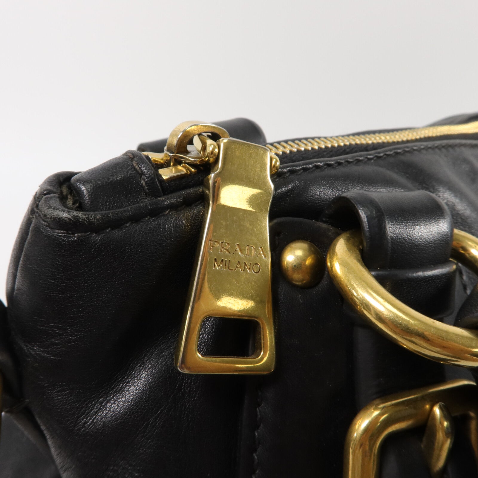 PRADA 牛皮皮革Sacca Shoulder Bag手挽肩背兩用袋