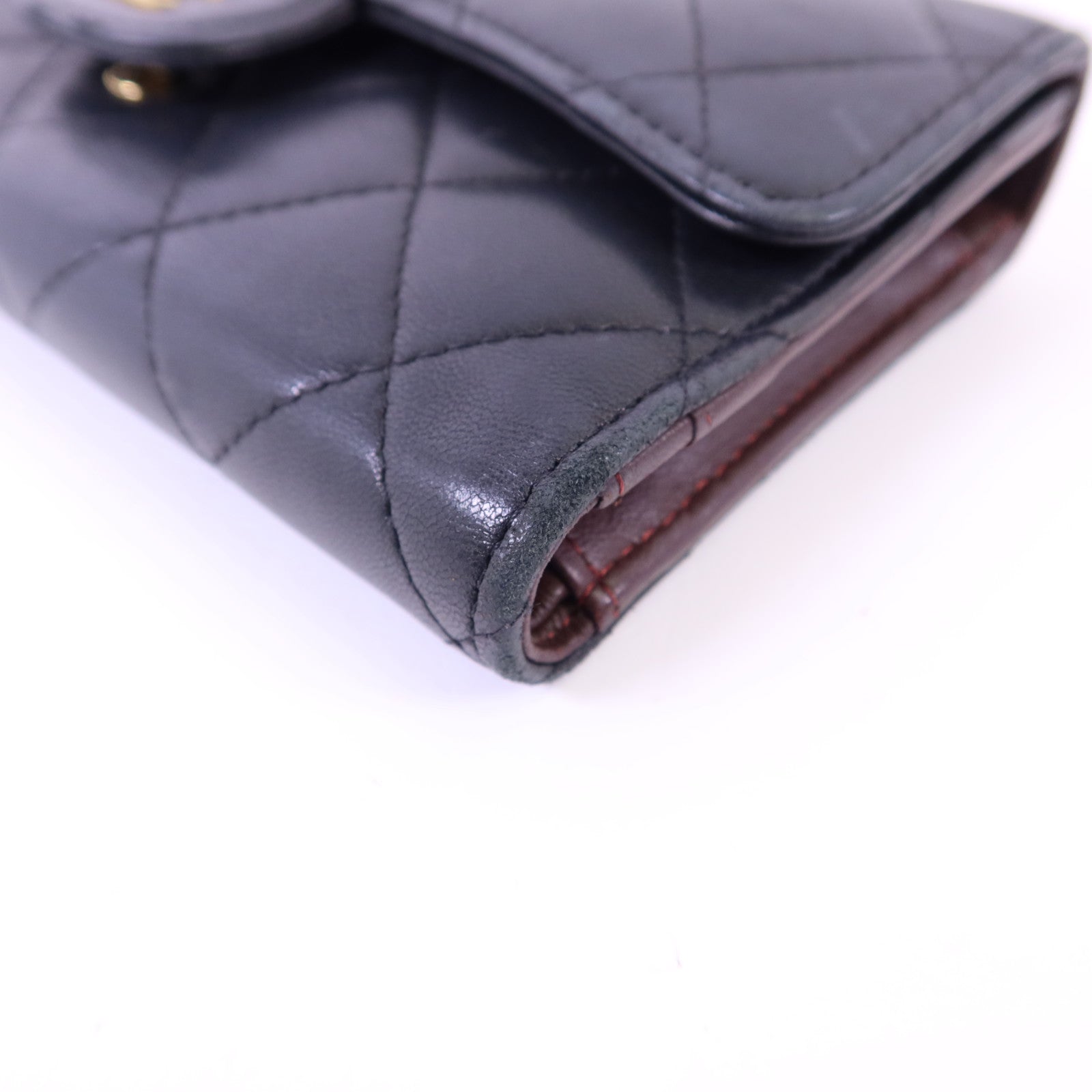 CHANEL 【激減優惠】羊皮皮革Long Wallet金扣長錢包
