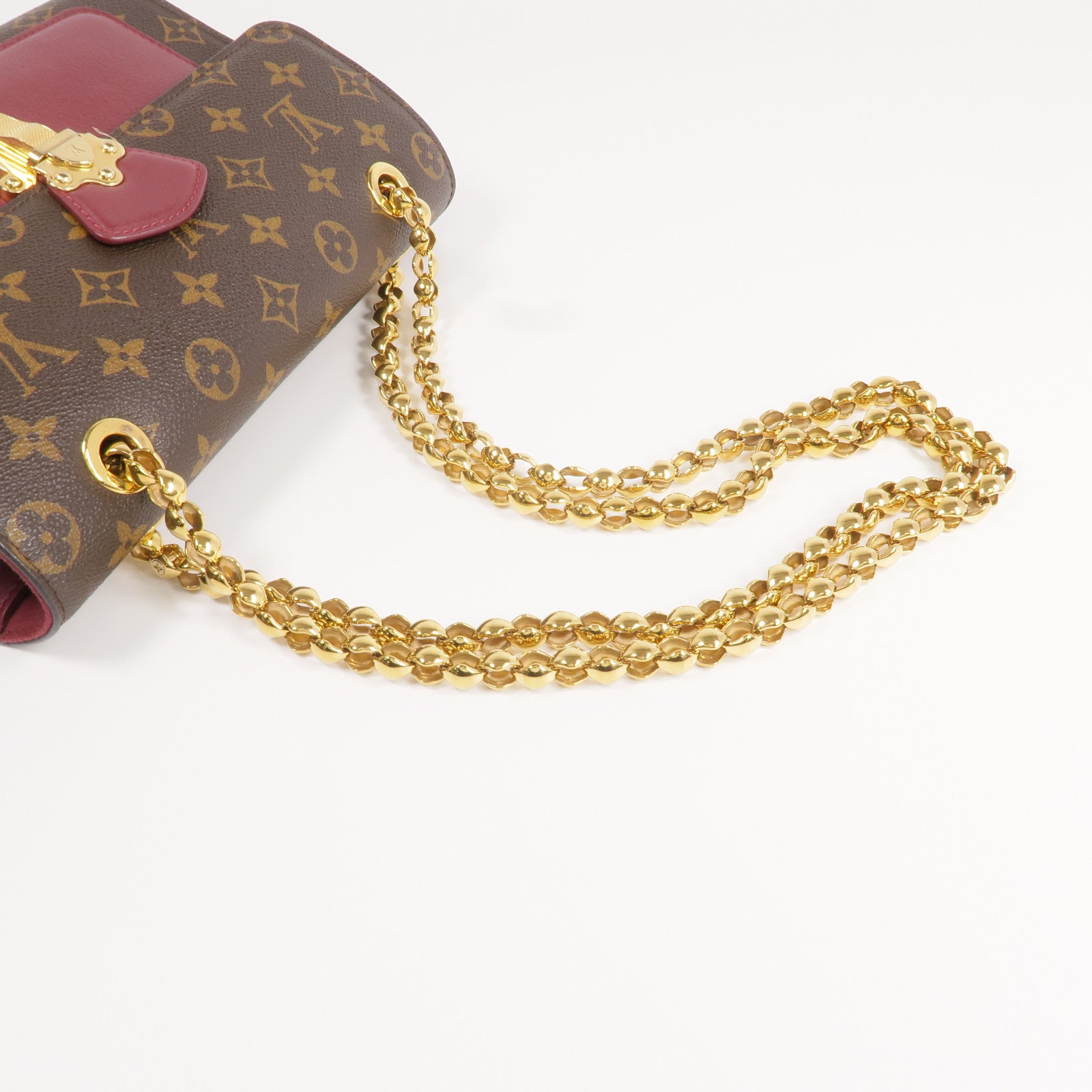LOUIS VUITTON Monogram Victoire金扣鏈帶肩背袋