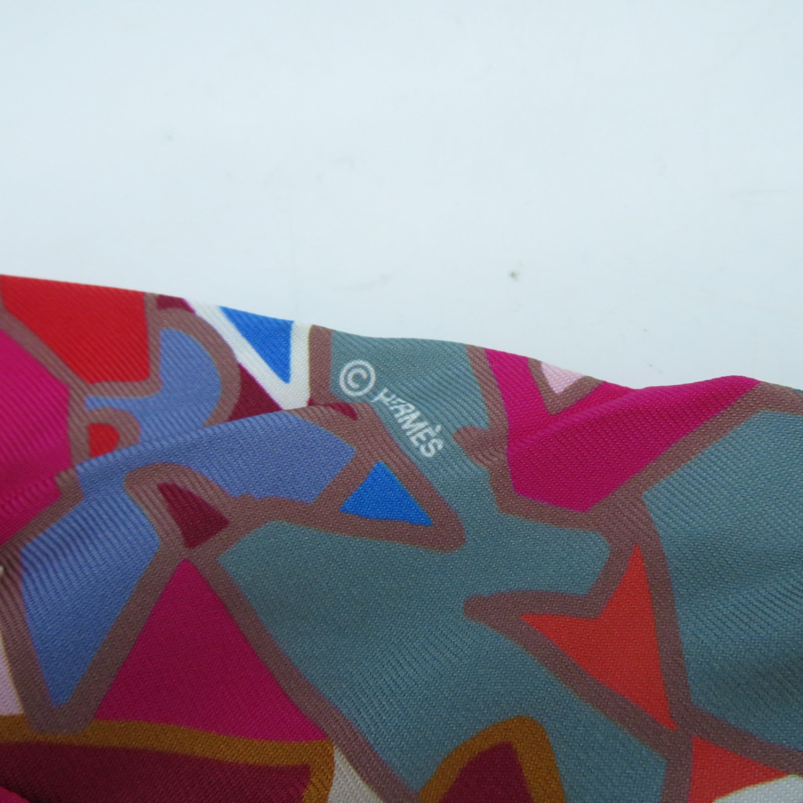 HERMES 【激減優惠】絲質Twilly Scarf絲巾紅色/藍色
