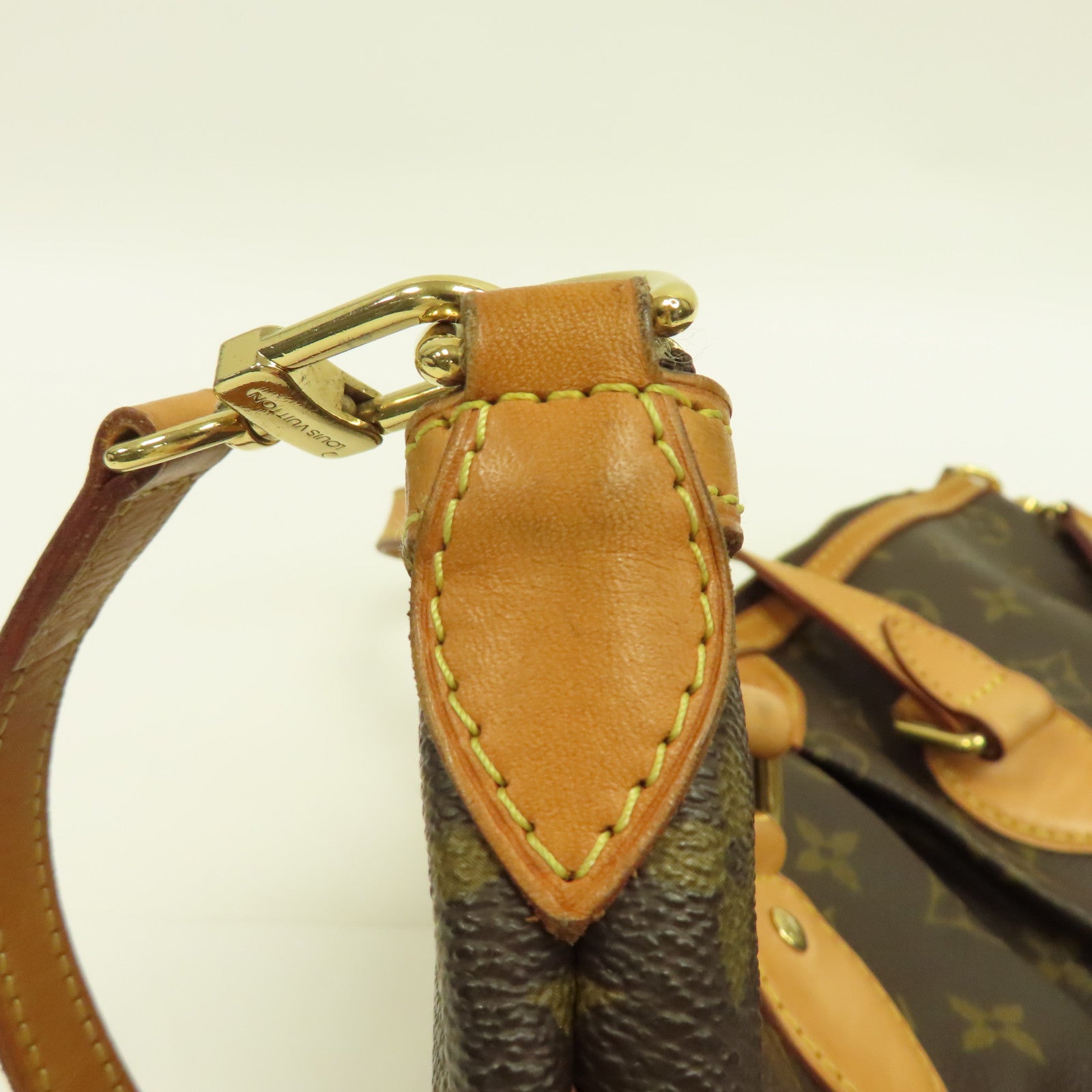 LOUIS VUITTON Monogram Palermo PM金扣手挽肩背兩用袋啡色