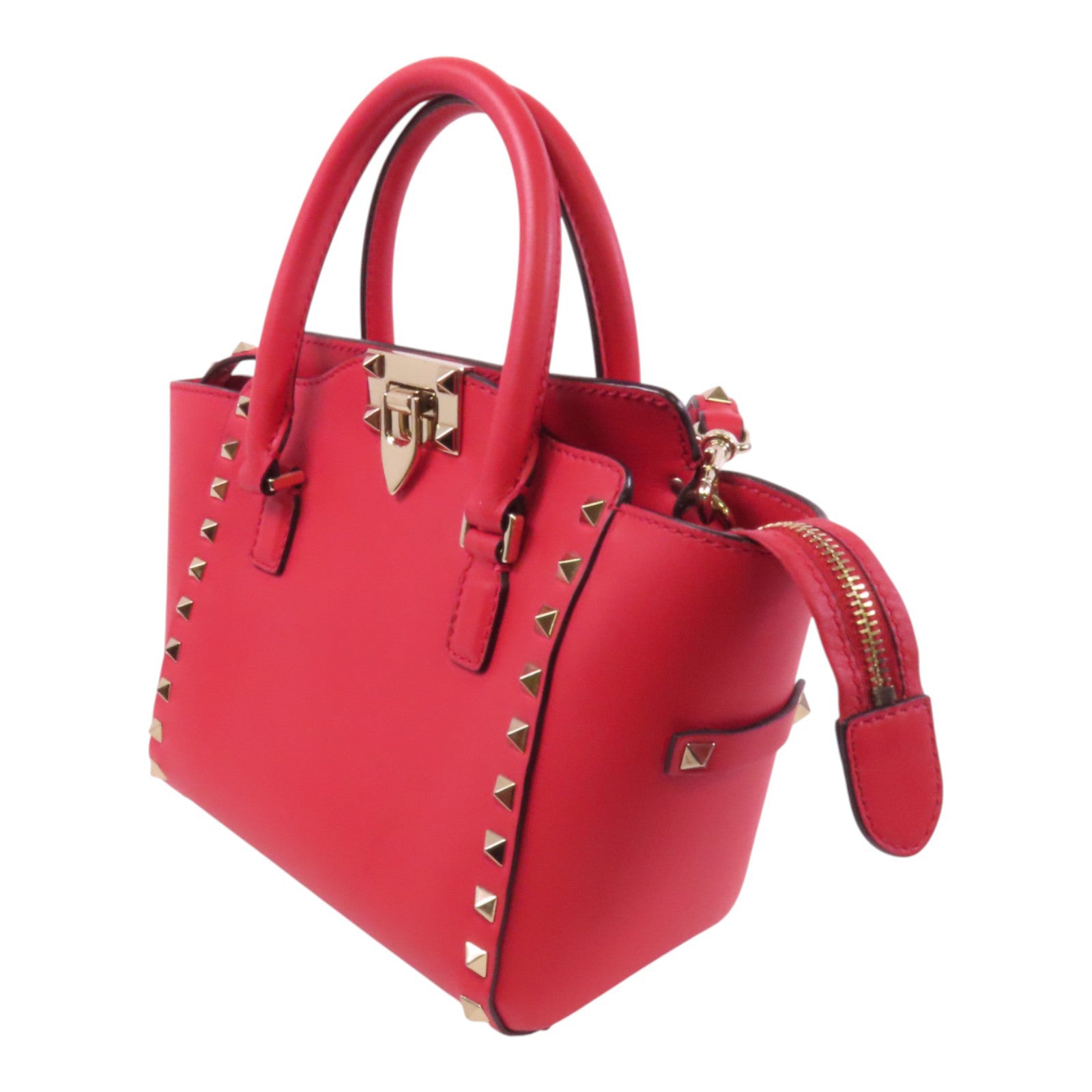 Valentino 牛皮皮革Rockstud金扣手挽肩背兩用袋