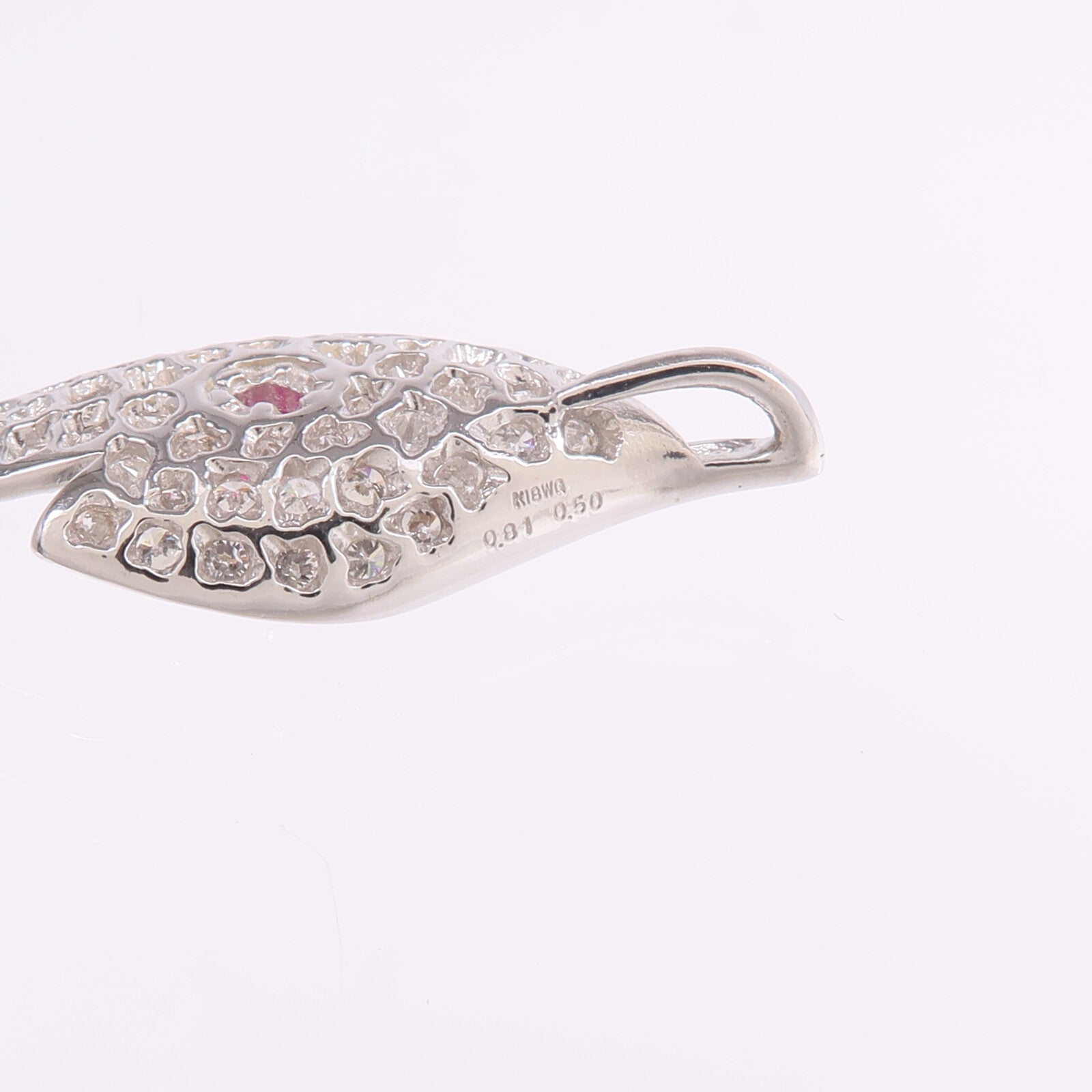 JEWELRY 18K白金Ruby Diamond Pendant Top紅寶石/鑽石吊墜