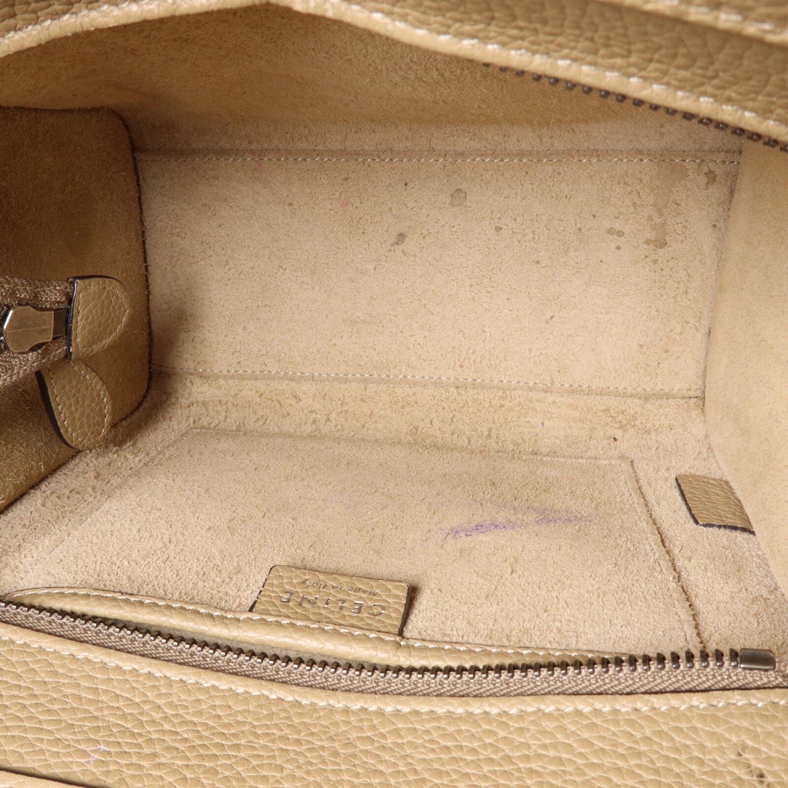 CELINE 牛皮皮革Nano Luggage手挽肩背兩用袋