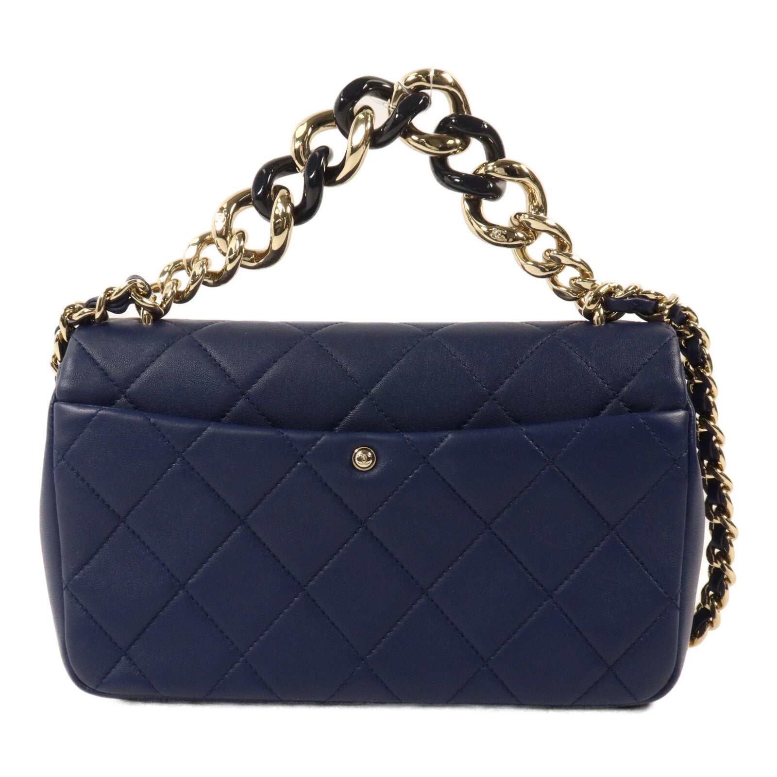 CHANEL 羊皮皮革Matelasse Chain Shoulder鏈帶手挽肩背兩用袋