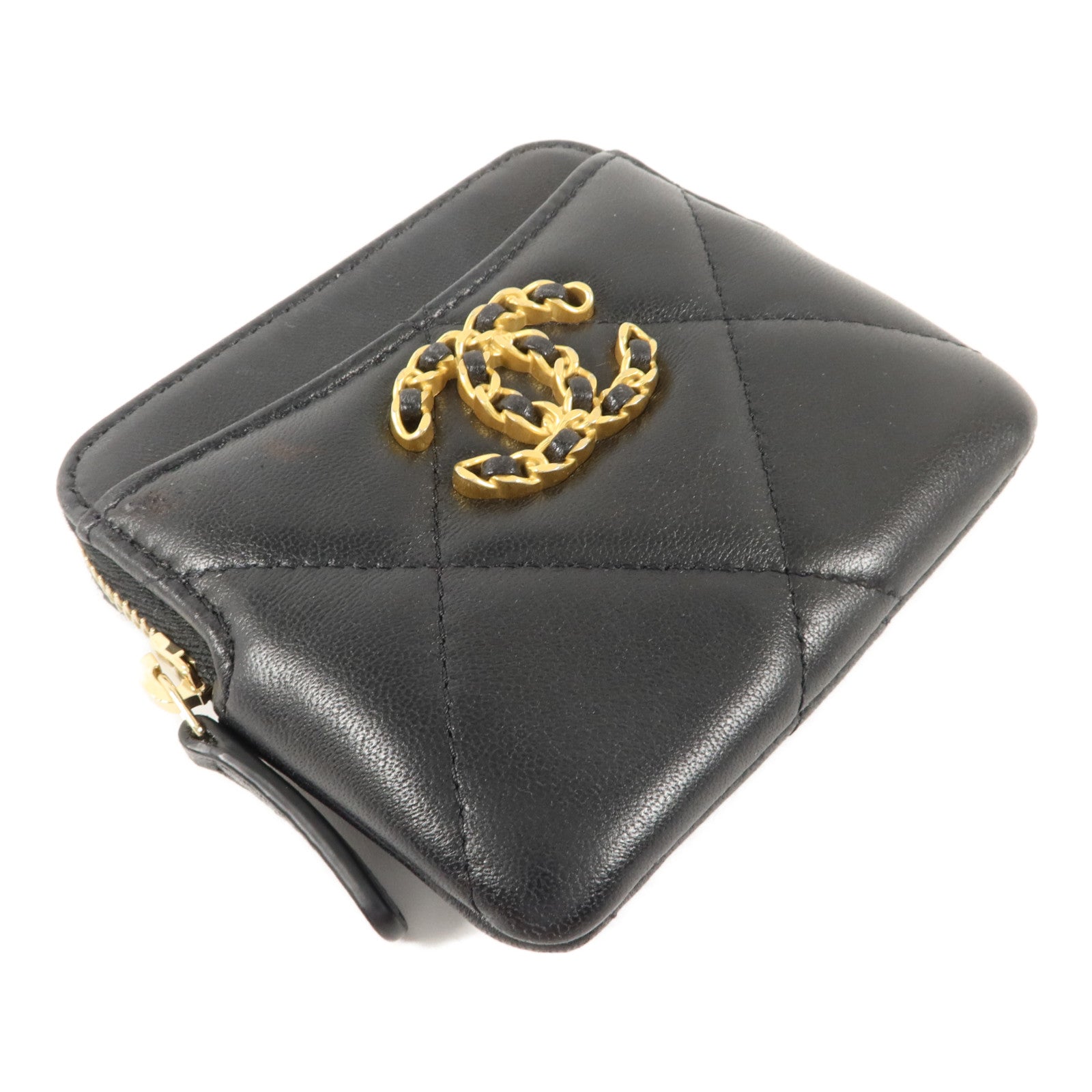 CHANEL 羊皮皮革C19 Zipped Card & Coin Case卡片套