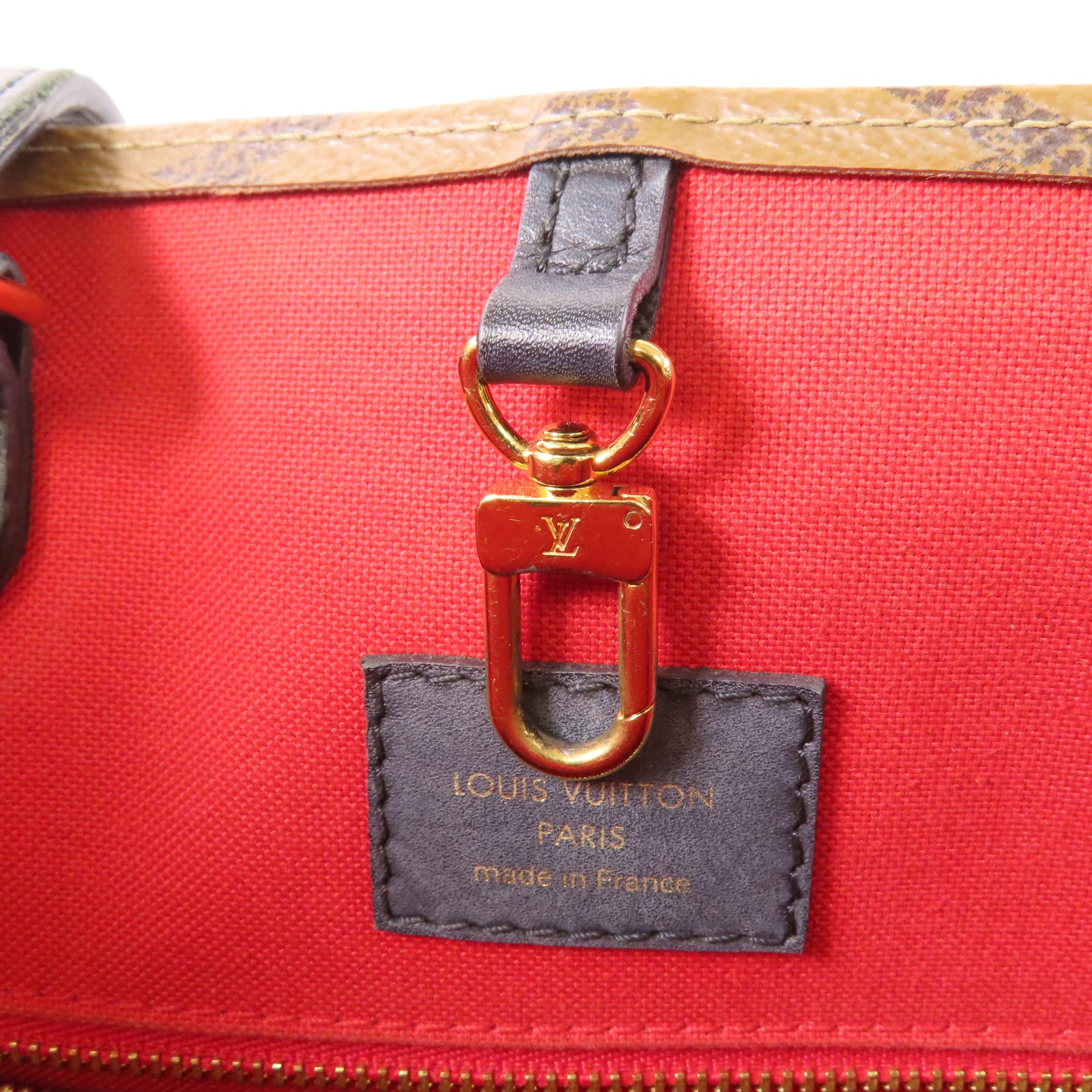 LOUIS VUITTON Monogram Giant/Monogram Reverse On The Go MM金扣手挽肩背兩用袋