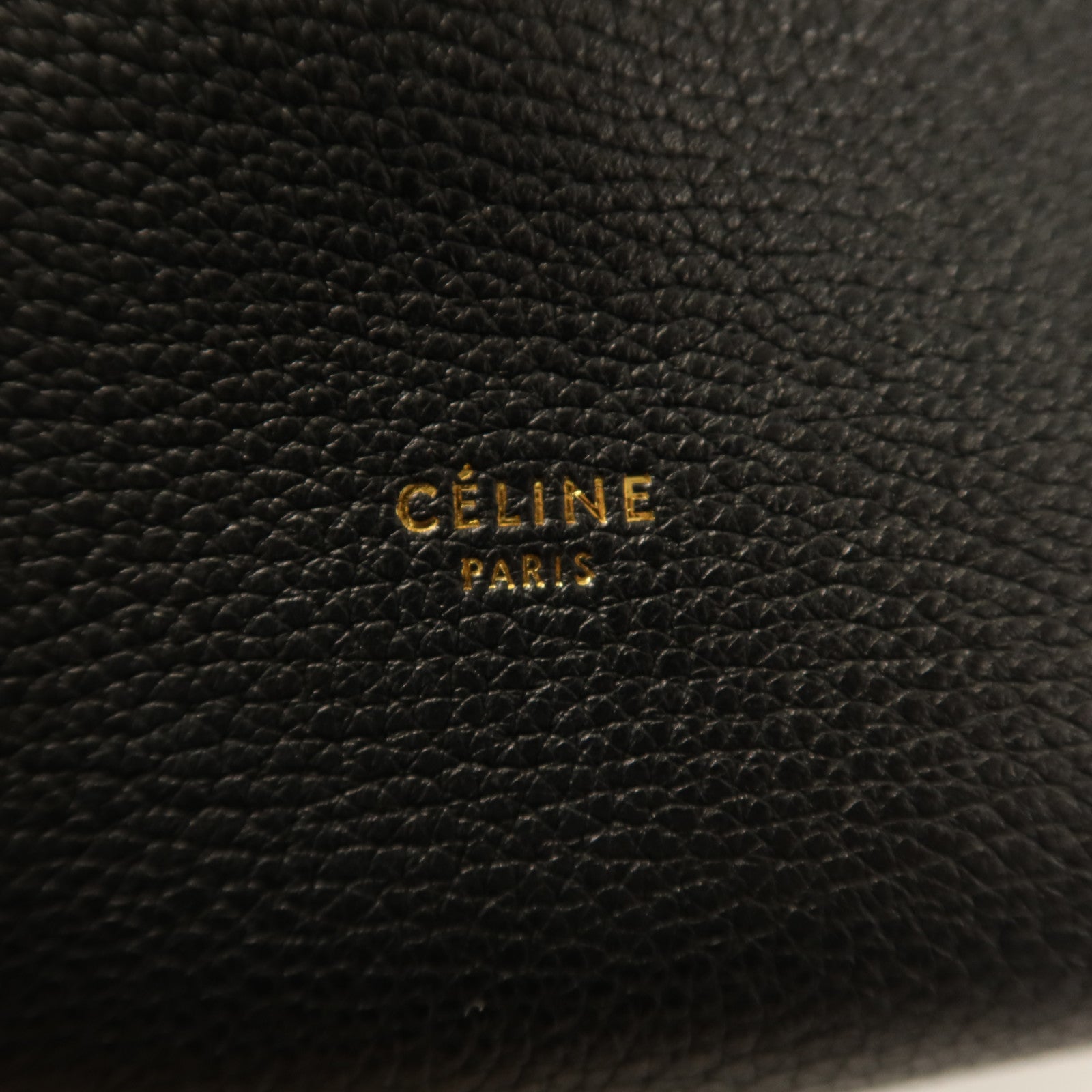 CELINE 牛皮皮革Sangle Bucket Small金扣肩胄袋