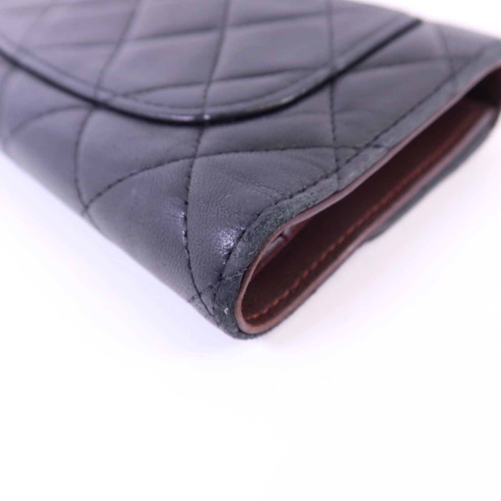 CHANEL 【激減優惠】羊皮皮革Long Wallet金扣長錢包