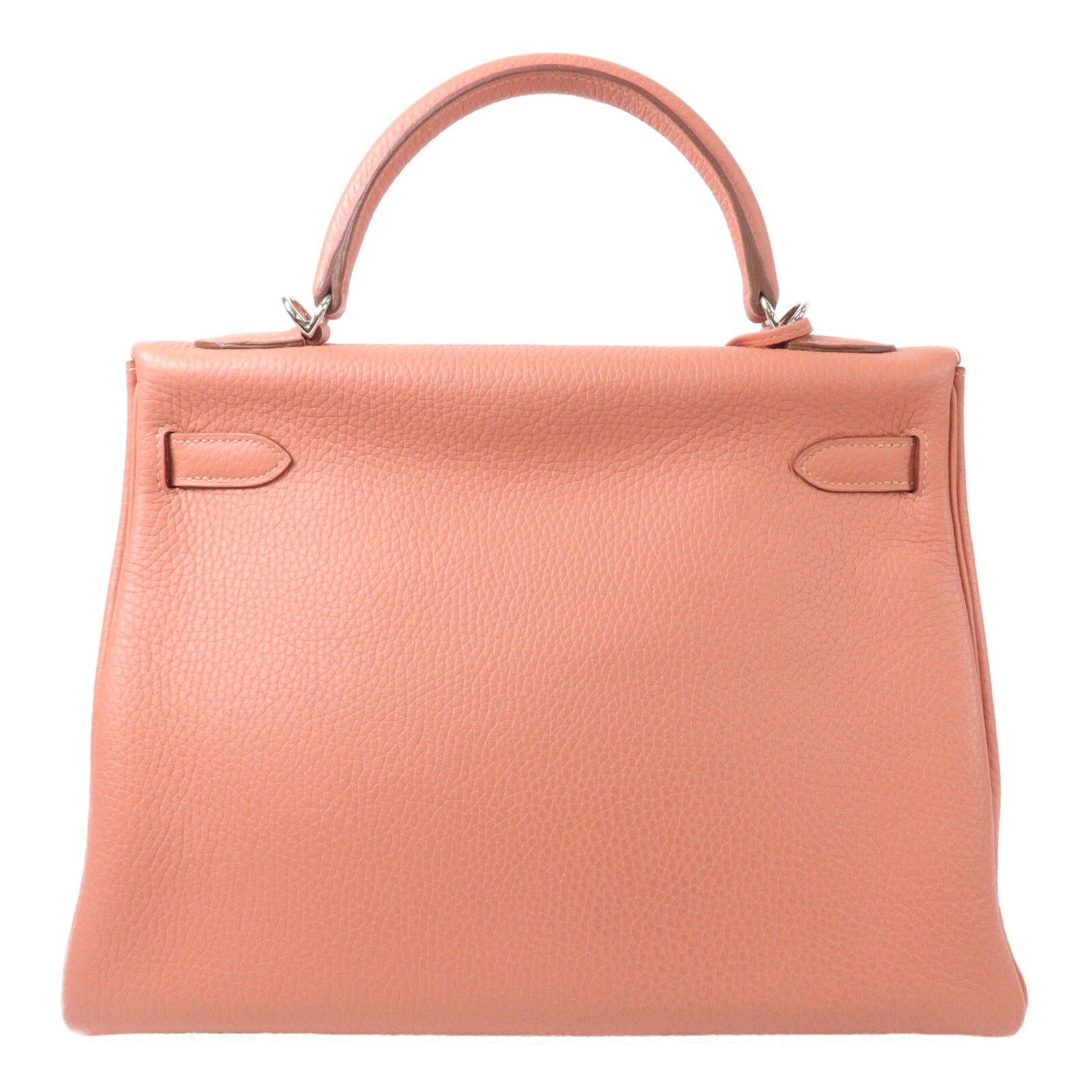 HERMES Clemence皮革Kelly 32手挽肩背兩用袋Rose Tes