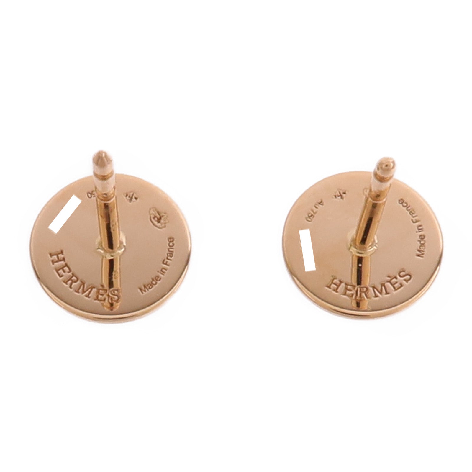 HERMES 18K玫瑰金Ex-Libris Earrings耳環