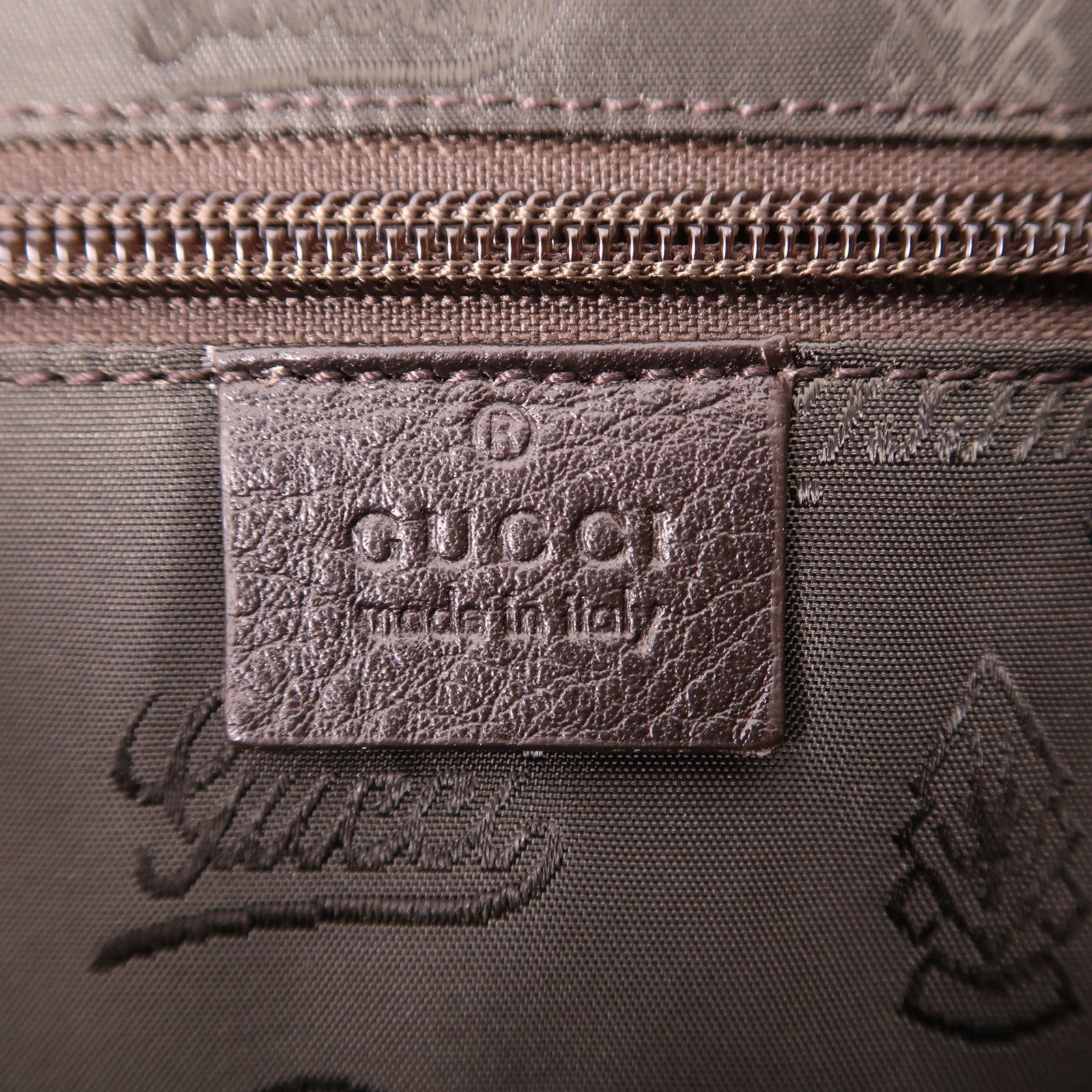 GUCCI GG GHW Tote Bag Handbag 201482 Calfskin Leather Brown