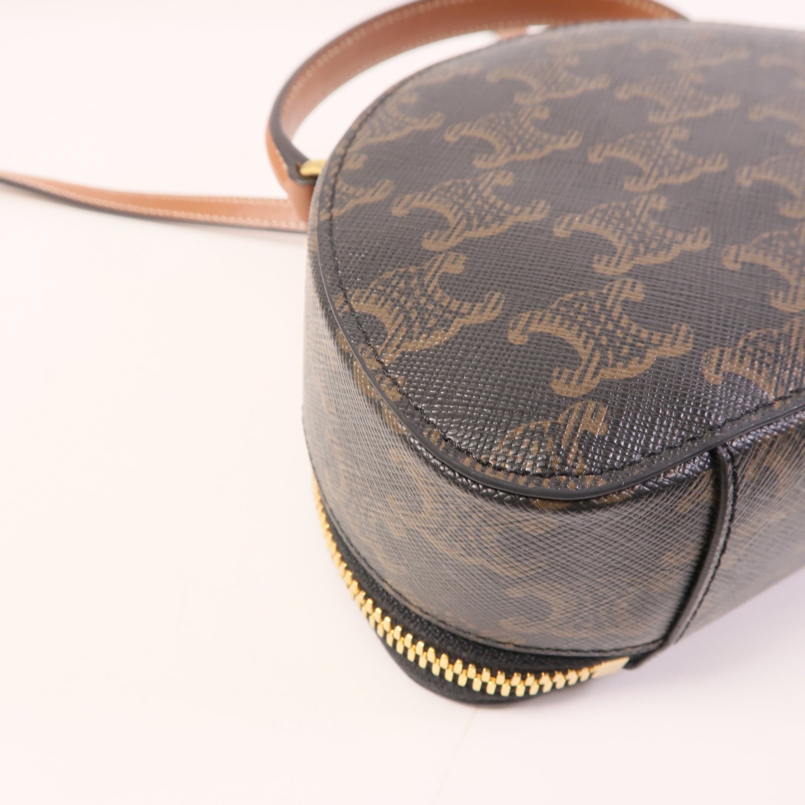 CELINE 【激減優惠】塗層帆布Half Moon Case金扣手挽肩背兩用袋