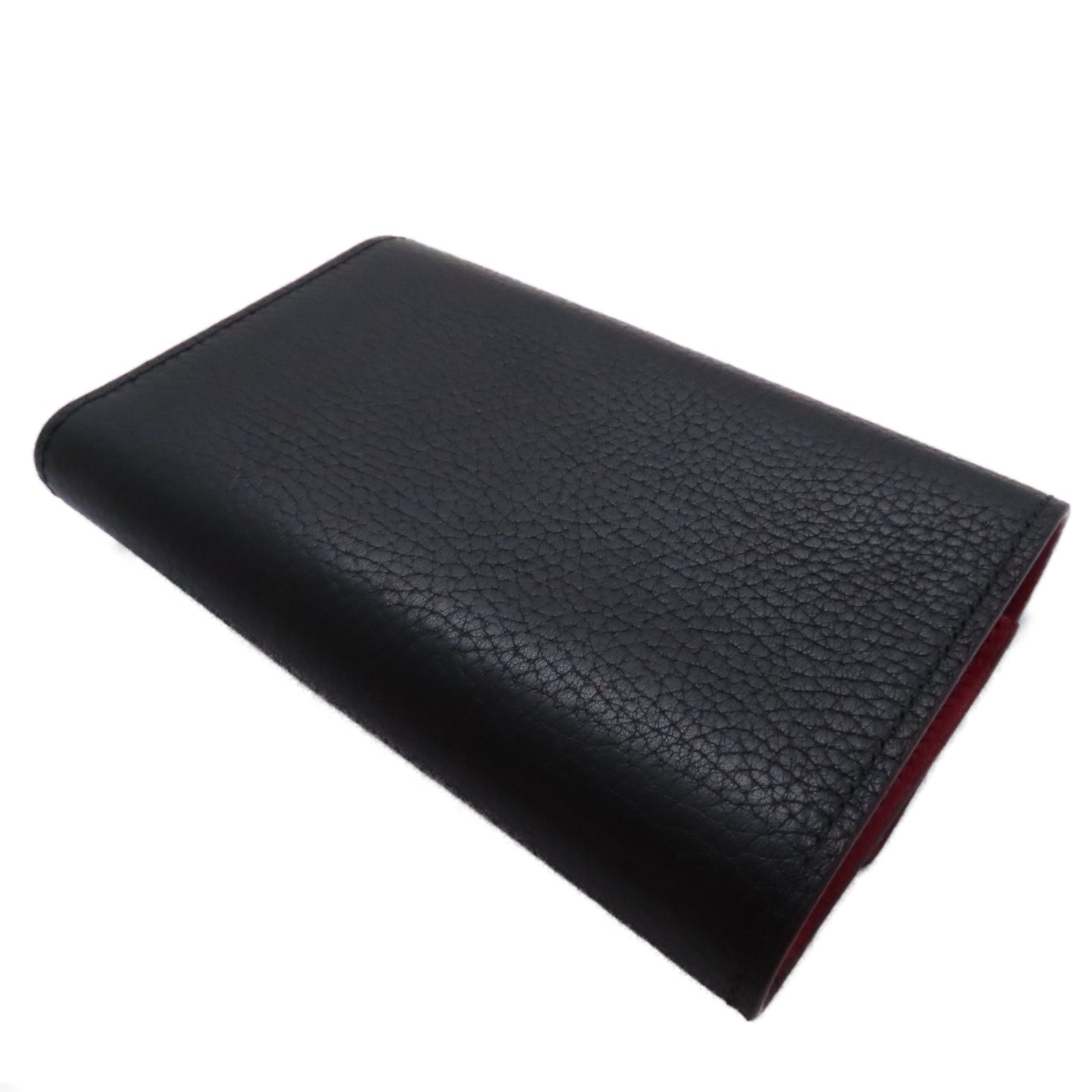 LOUIS VUITTON Taurillon Capucines Compact Wallet金扣錢包黑色
