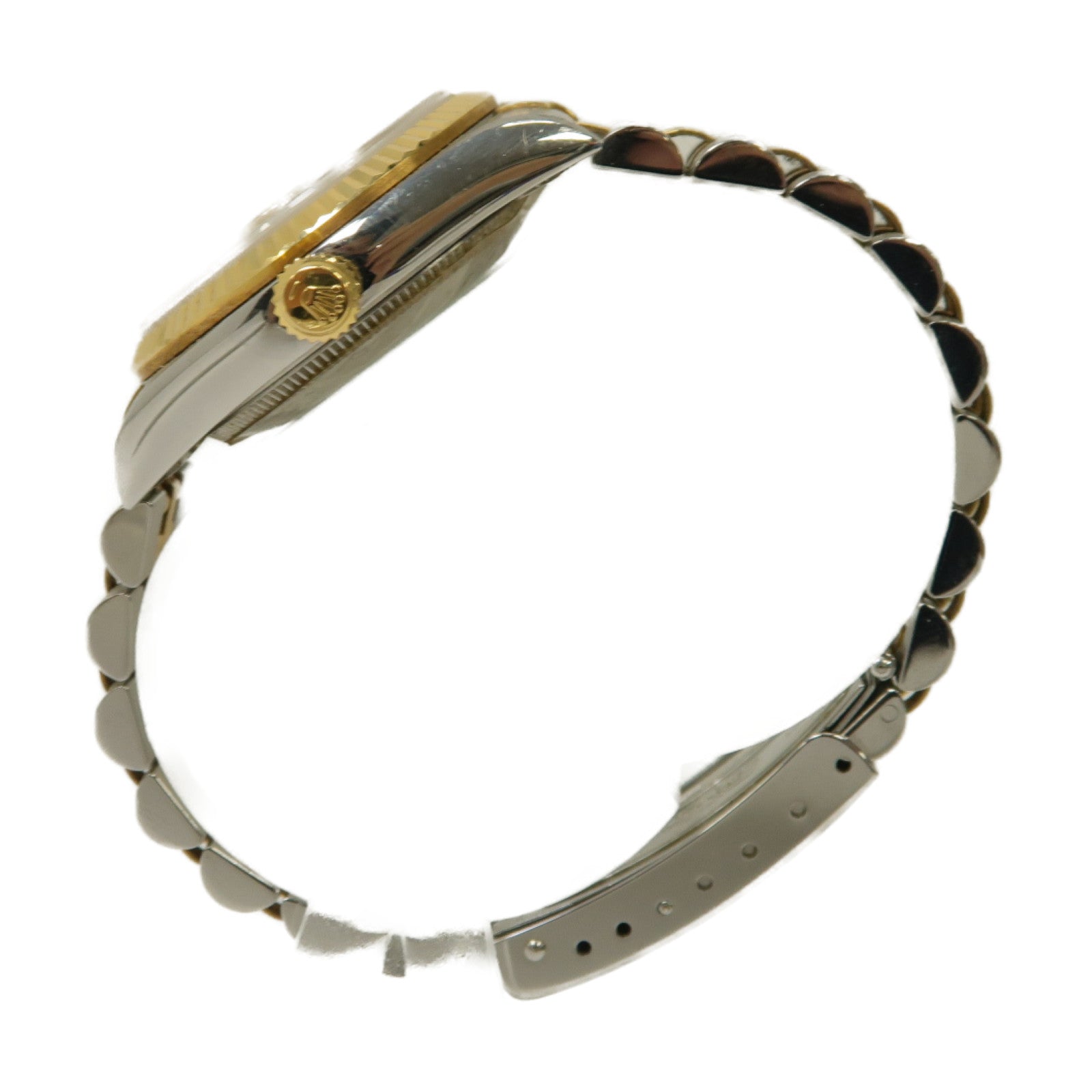 ROLEX Datejust 18K黃金/不鏽鋼自動機芯手錶金色/銀色