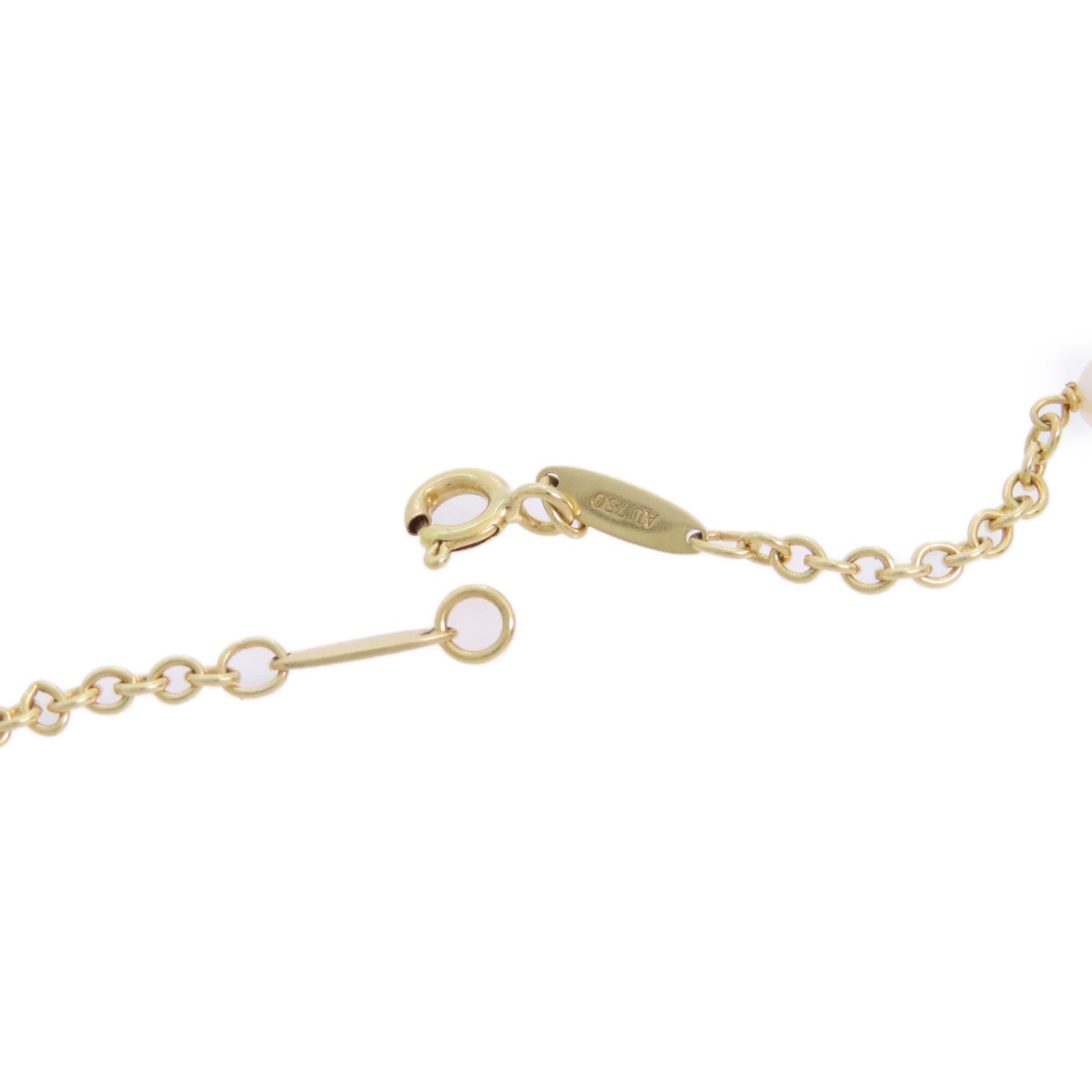 TIFFANY＆CO 18K黃金/珍珠Pearl Necklace金扣項鏈