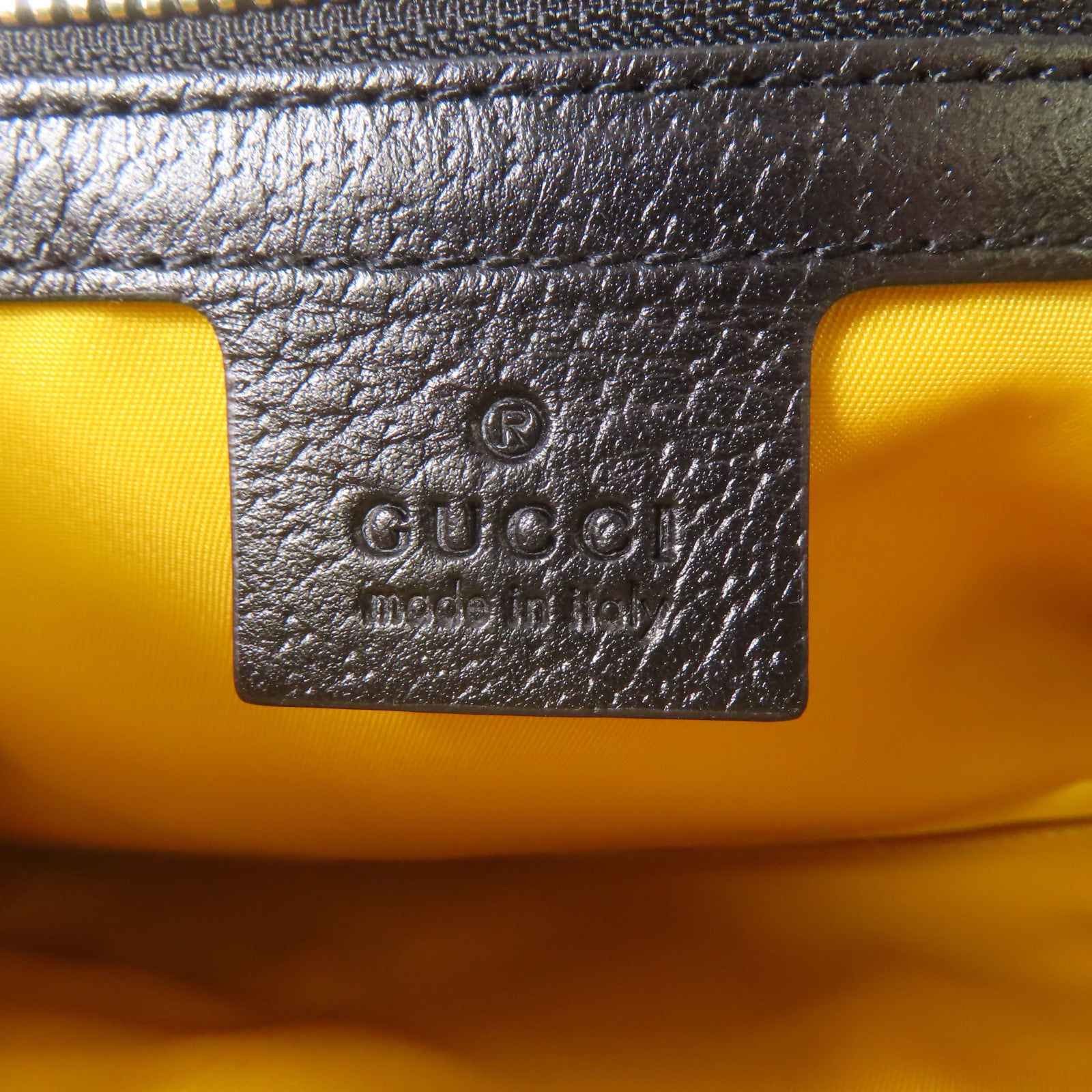 GUCCI 尼龍/皮革Waist Bag銀扣腰包黃色