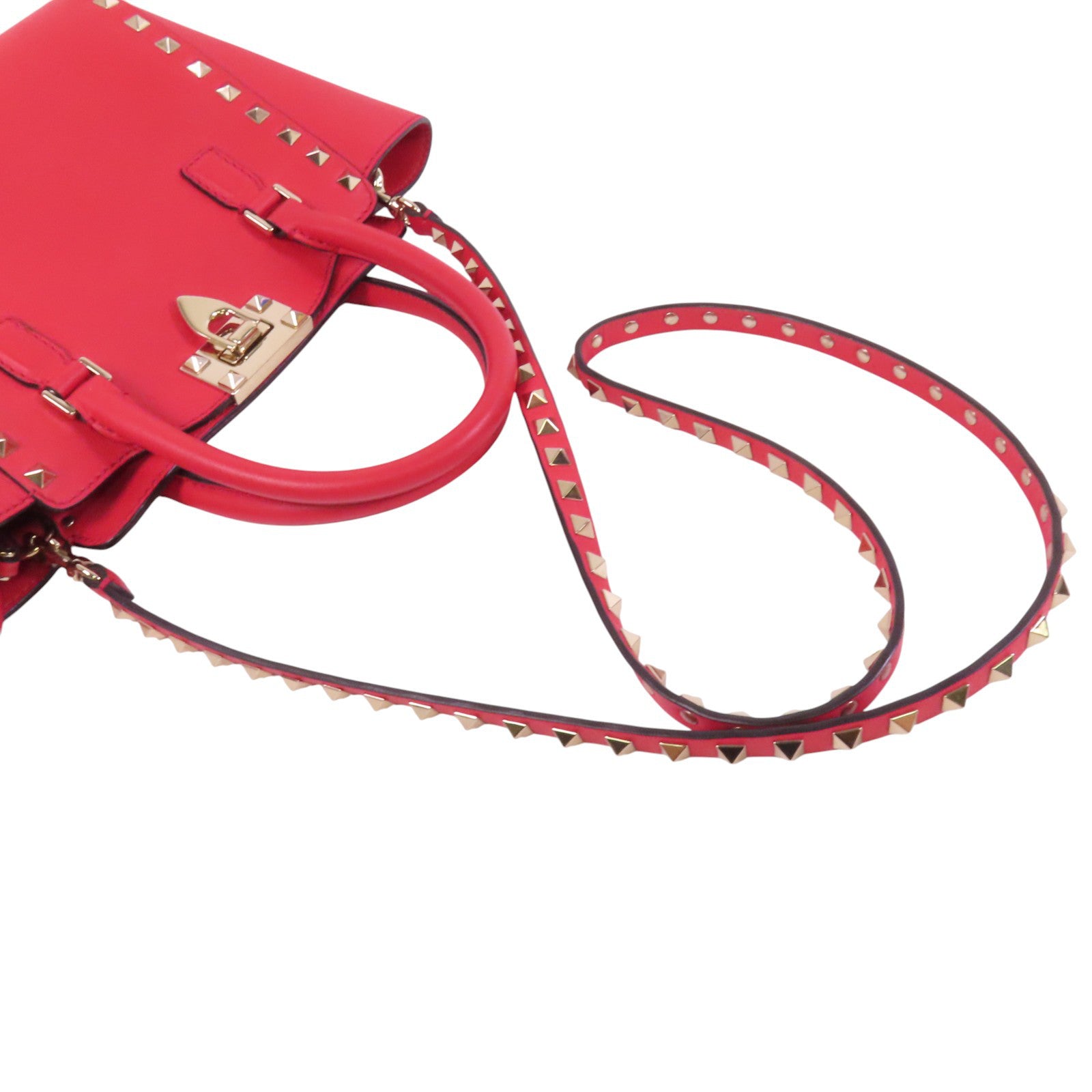 Valentino 牛皮皮革Rockstud金扣手挽肩背兩用袋